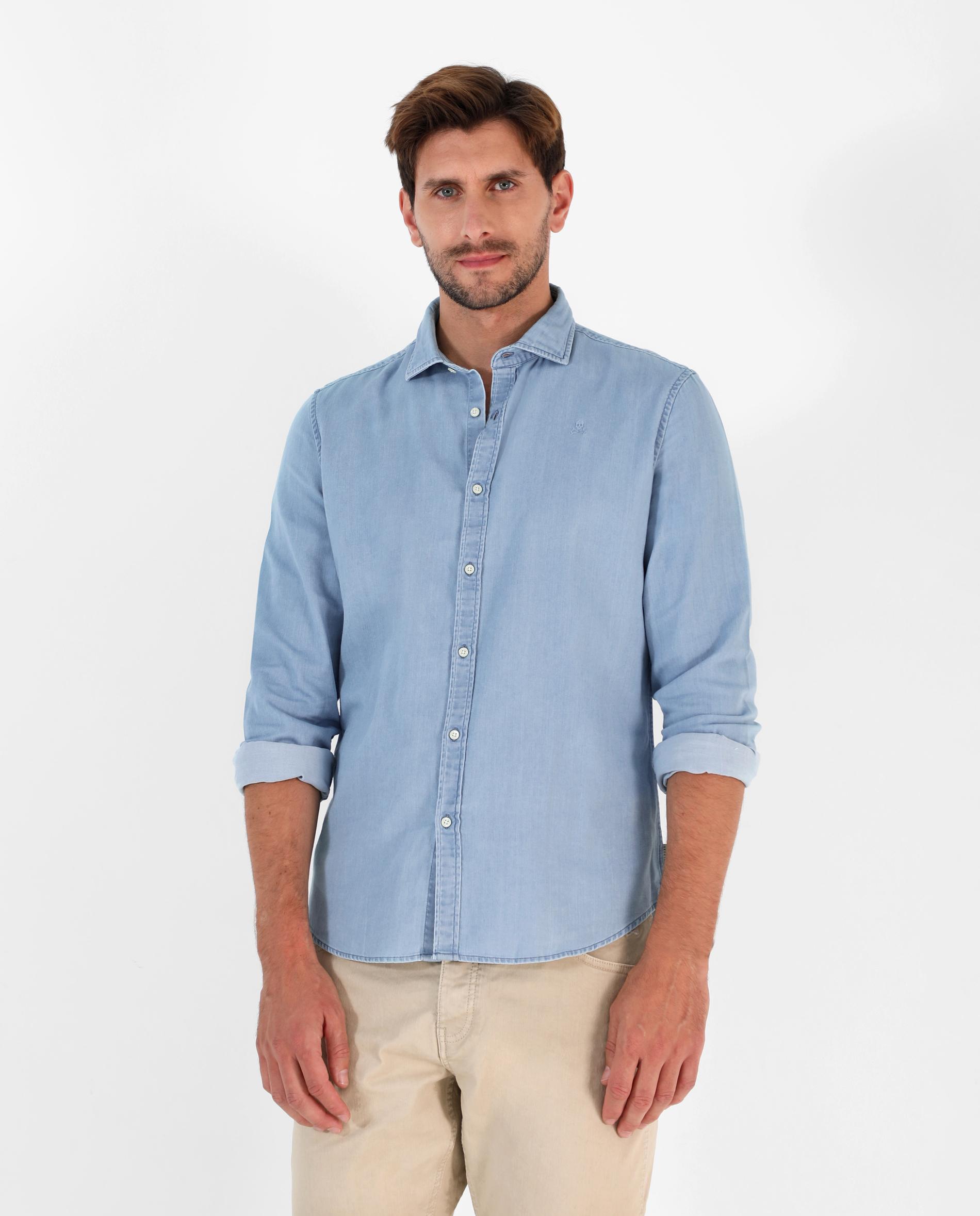 Imagem 0 de Camisa Denim Slim Fit