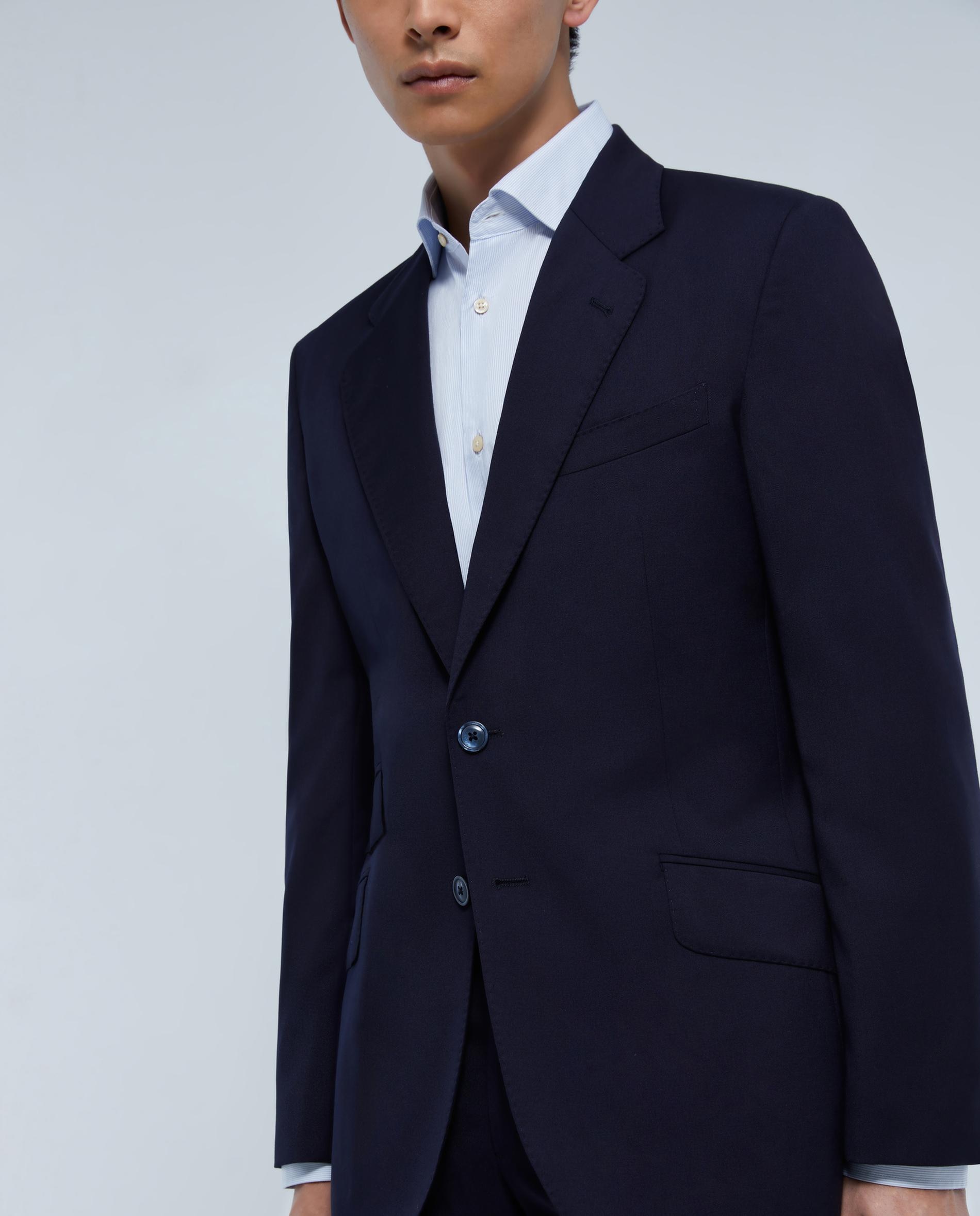 Fato Regular Fit Liso em Azul-marinho Azul-marinho-2