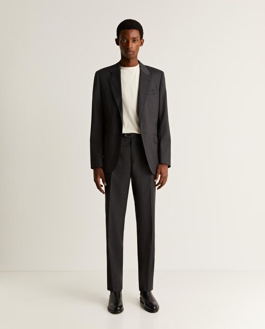 Imagem 0 de Fato Regular Fit Liso em Cinzento