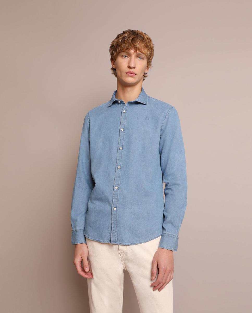 Imagem 0 de Camisa Jeans Slim Fit Lisa