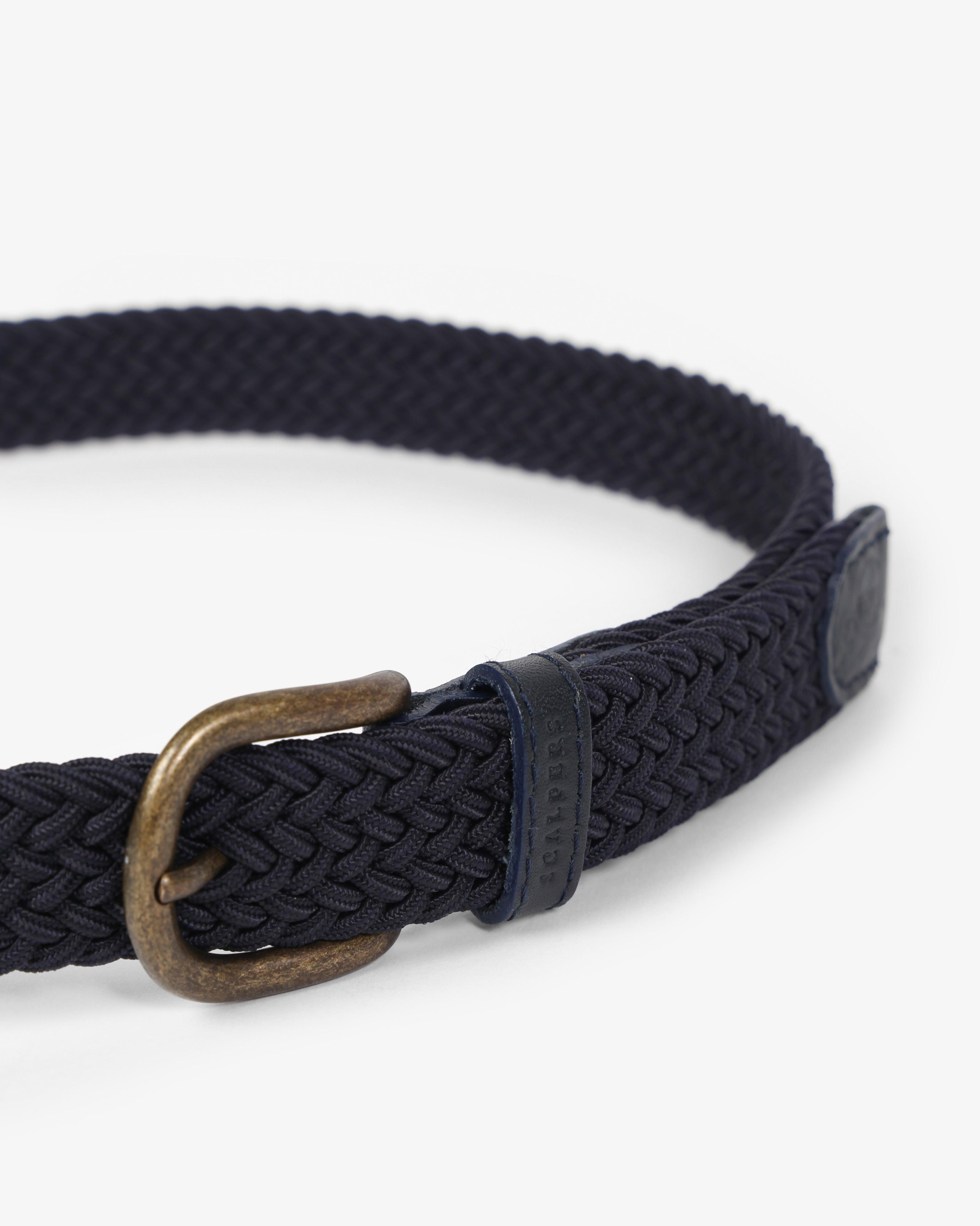 Cinto Infantil Entrançado com Fivela Metálica Azul-marinho-4