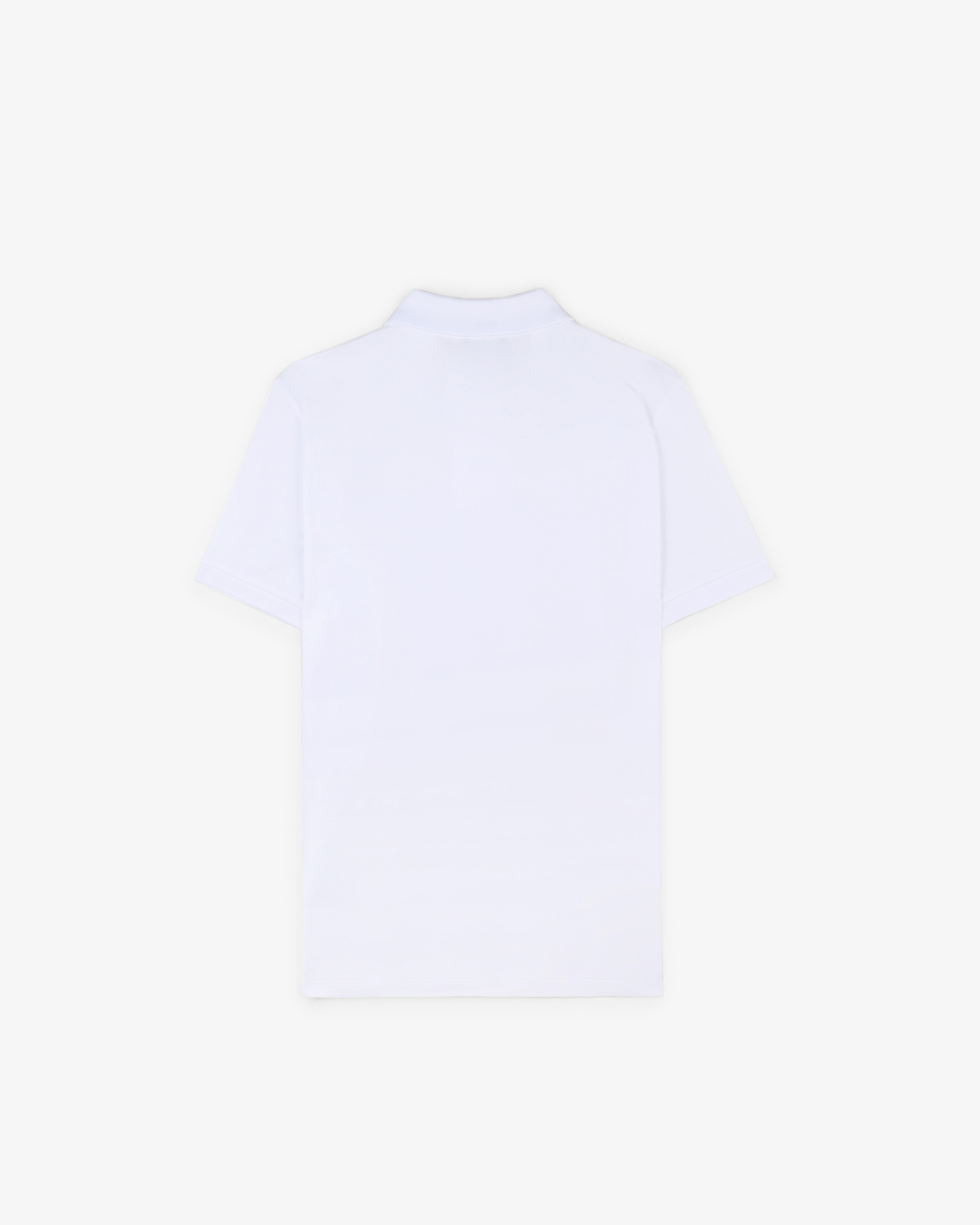 Polo de Manga Curta Regular Fit de Algodão Branco-4