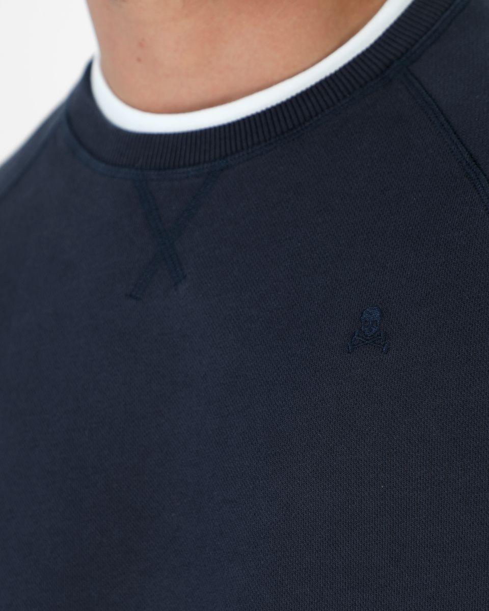 Sweatshirt em Azul-marinho com Gola Redonda Azul-marinho-5