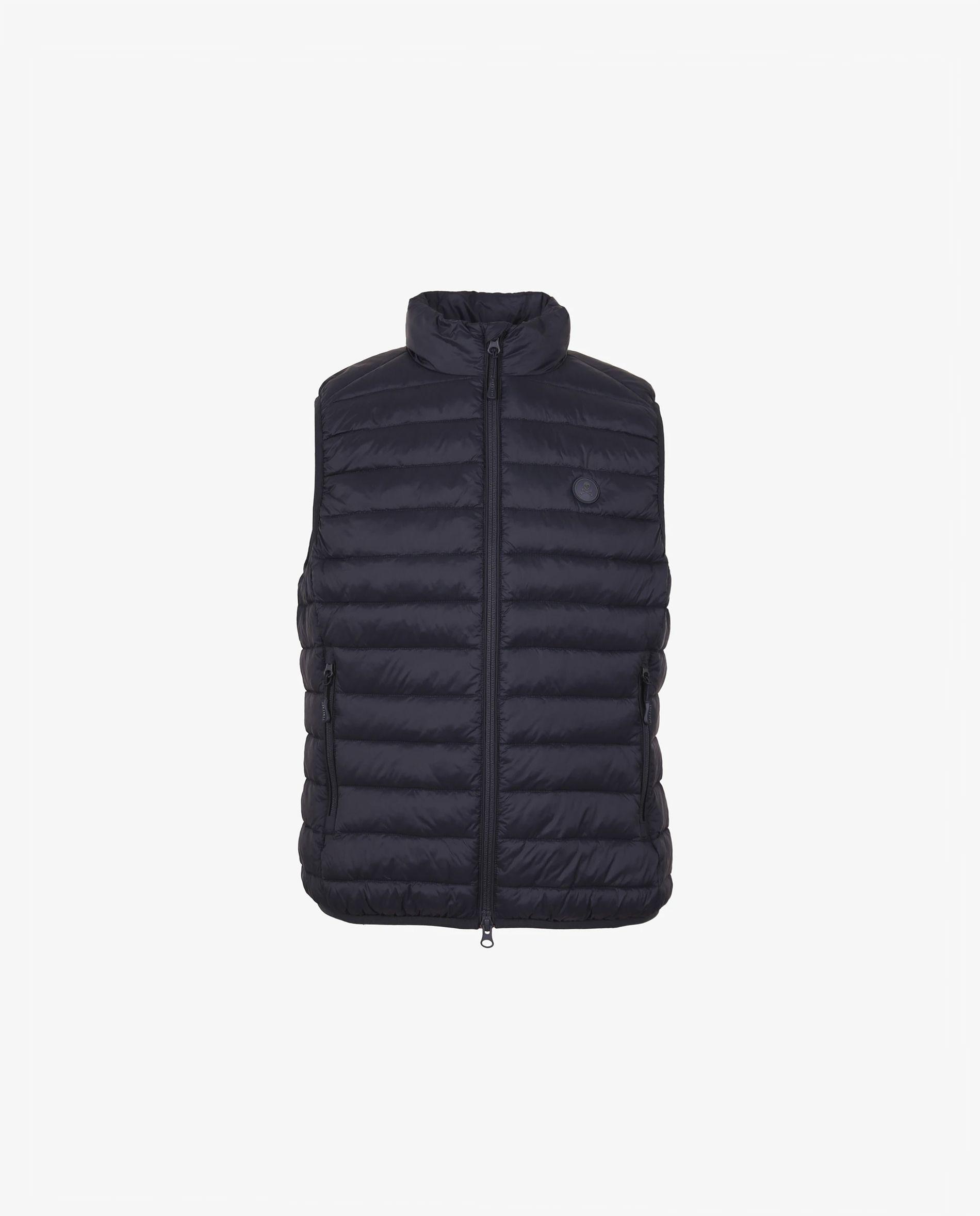 Colete Sobretudo Slim Fit com Fecho Zip Azul-marinho-5
