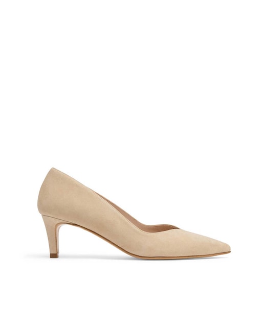 Imagem 0 de Sapatos de Salto em Pele com Salto Fino