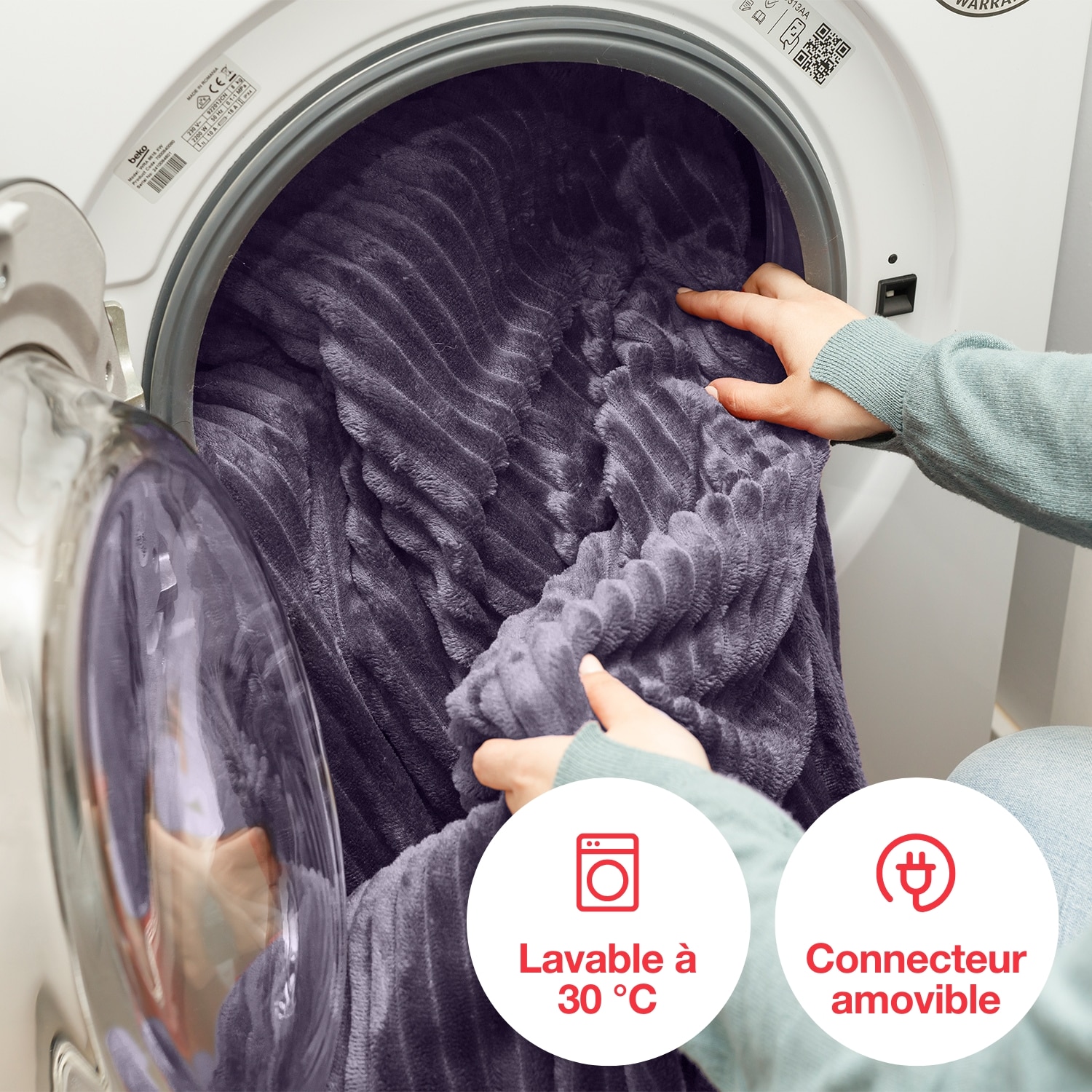 Manta Elétrica Solac Kaunas CT8706 de 165W e 9 níveis Cinzento-6