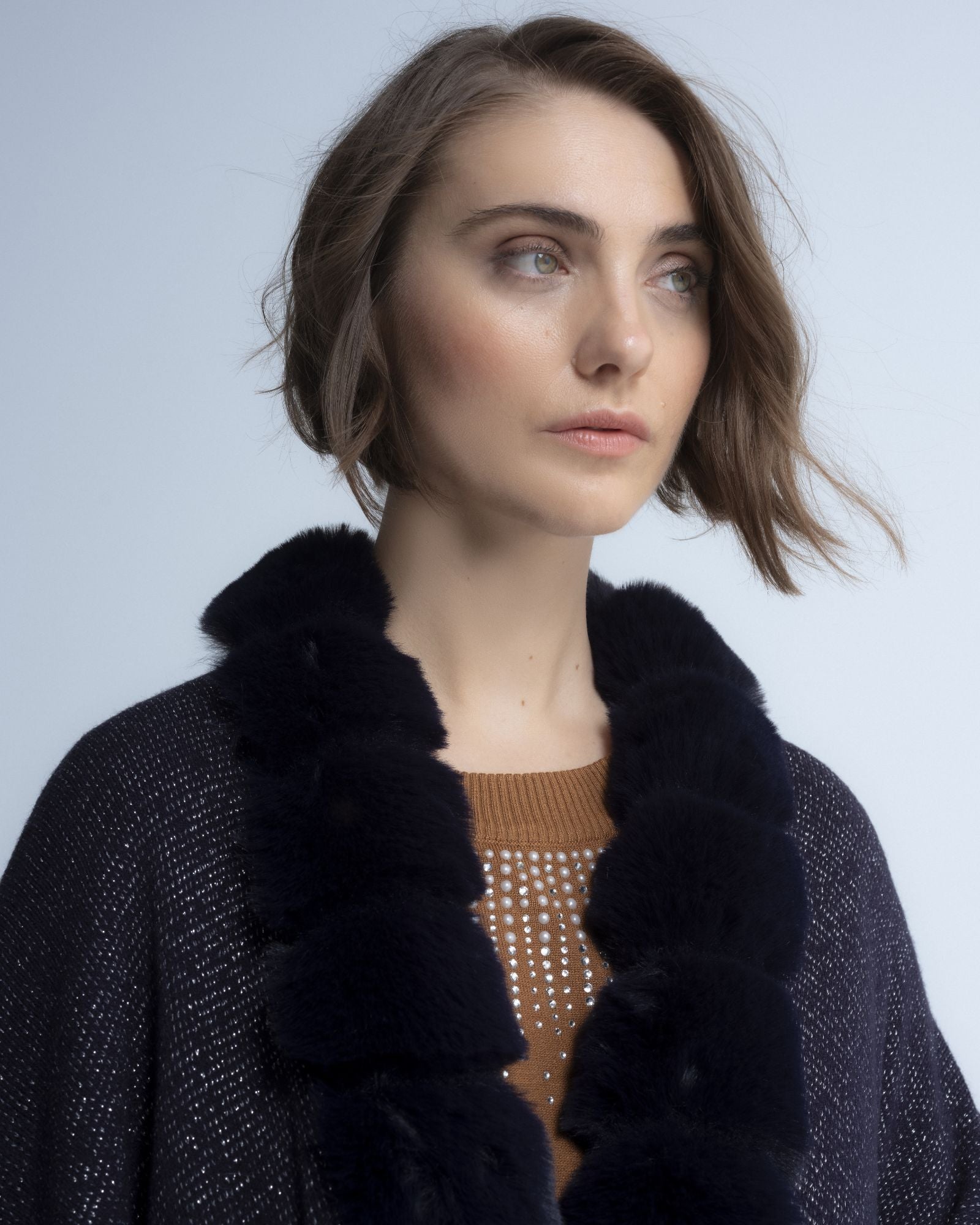 Poncho em Lurex Petra Azul-marinho-5