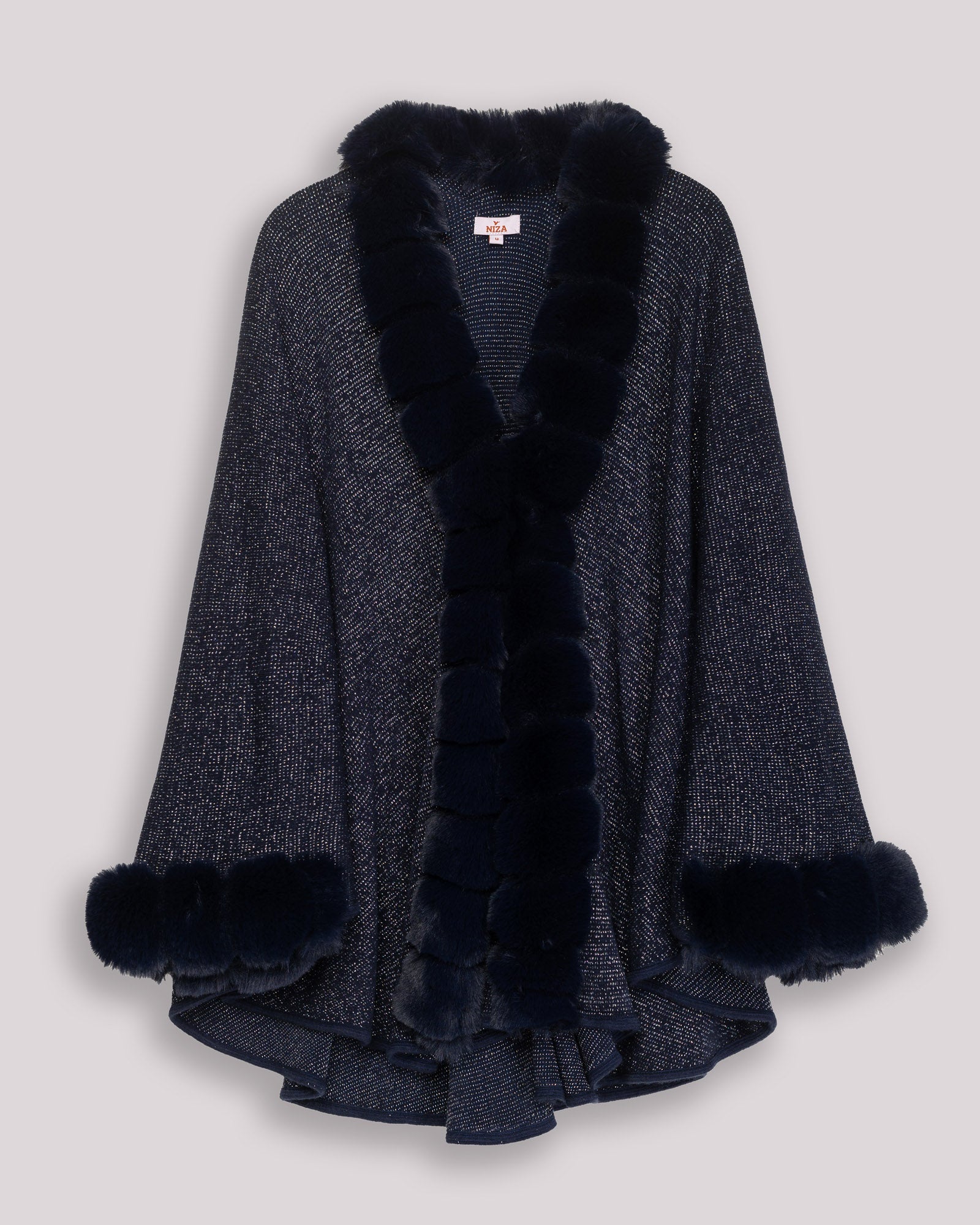 Poncho em Lurex Petra Azul-marinho-6