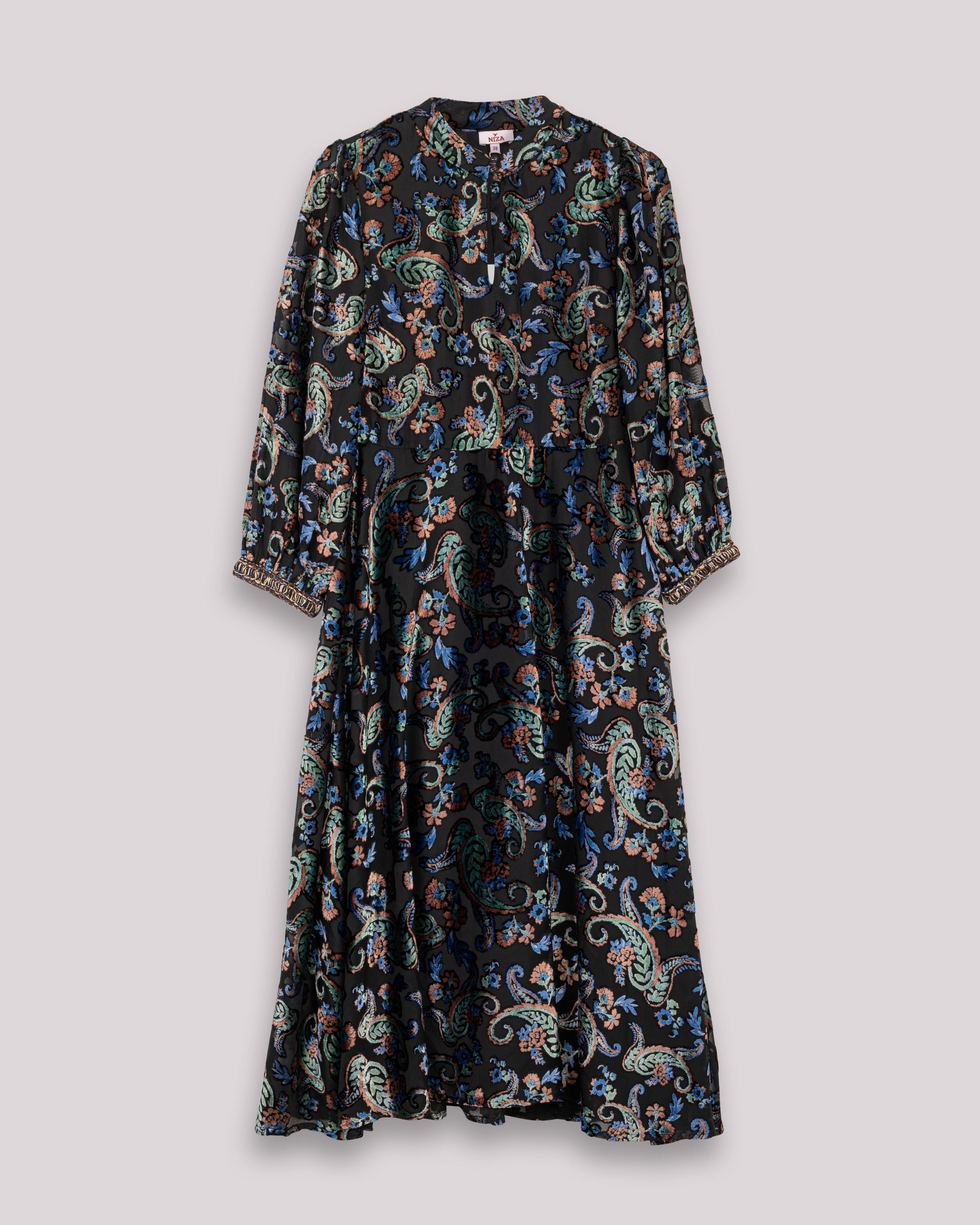 Vestido Midi com Cinto Laçada Candela Preto-6