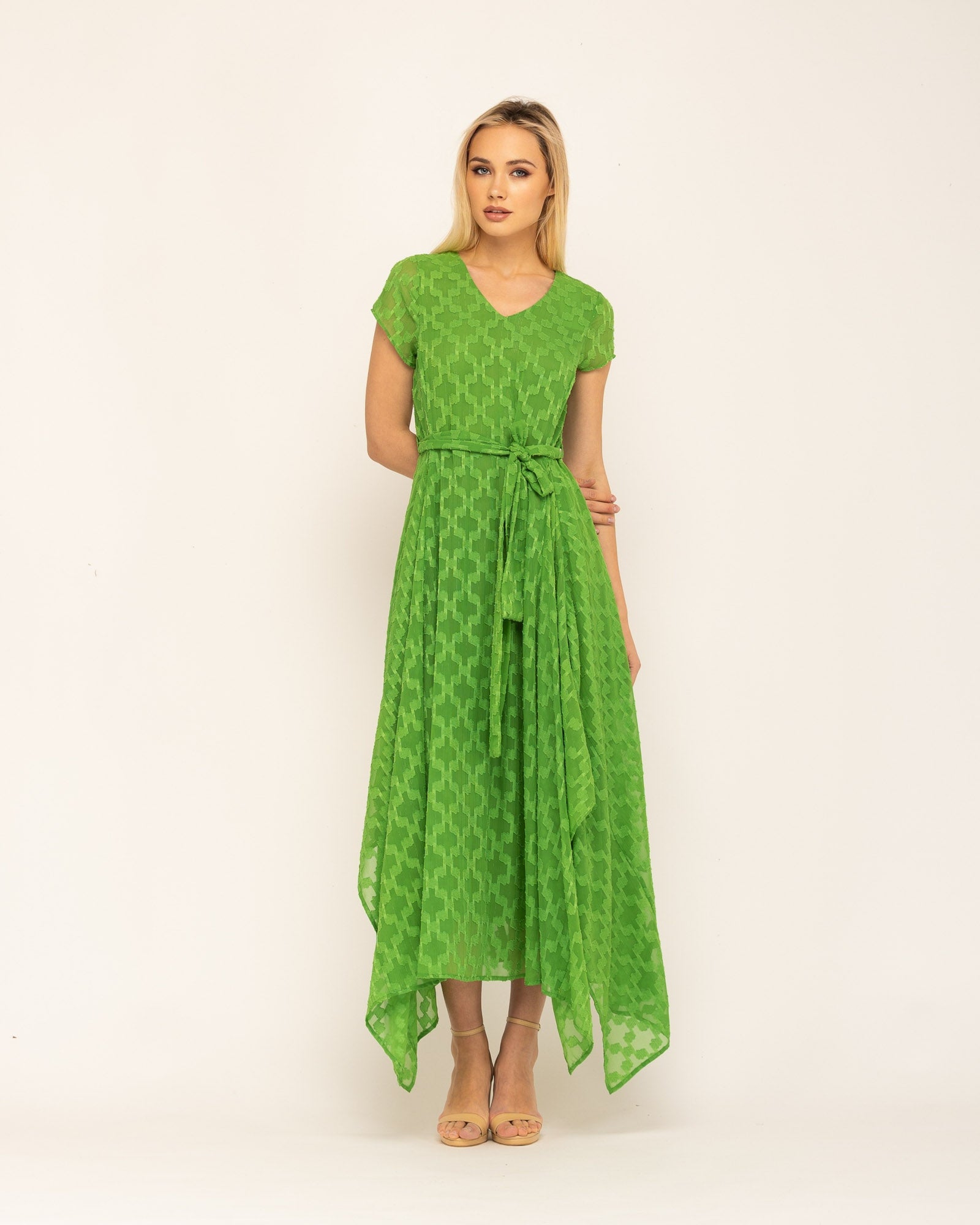Vestido Comprido Estampado Milos Verde-1