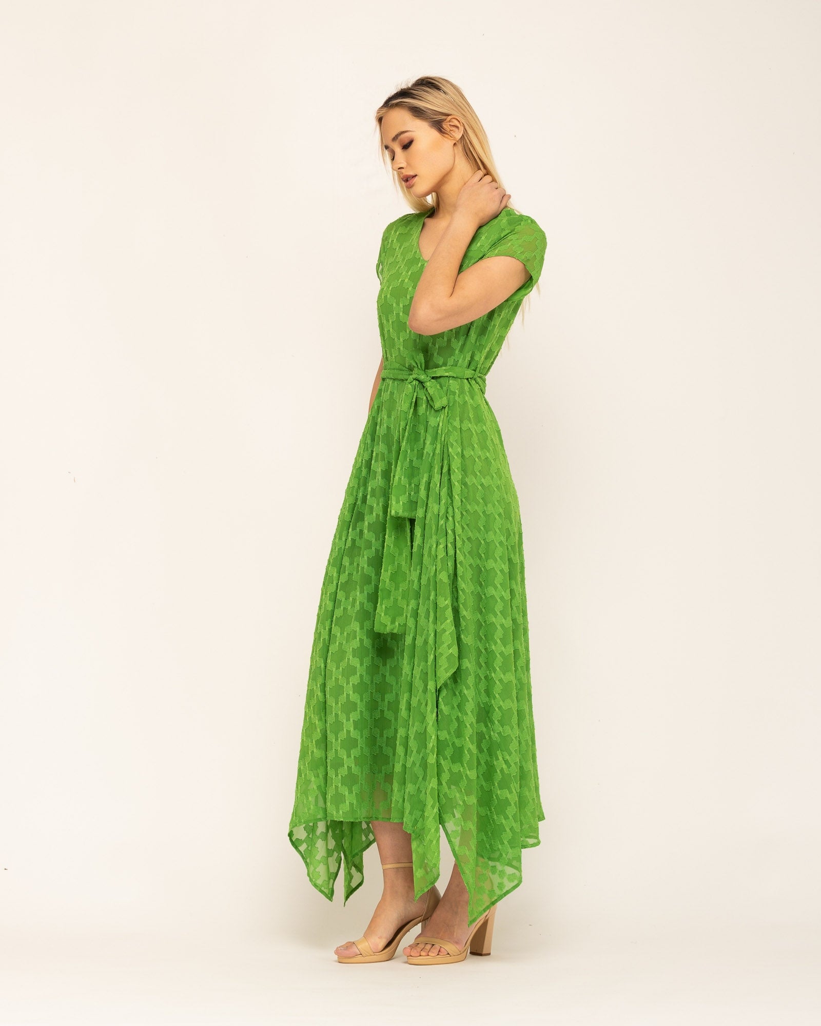 Vestido Comprido Estampado Milos Verde-2