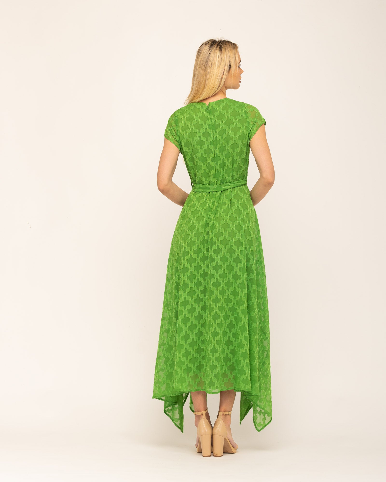 Vestido Comprido Estampado Milos Verde-3