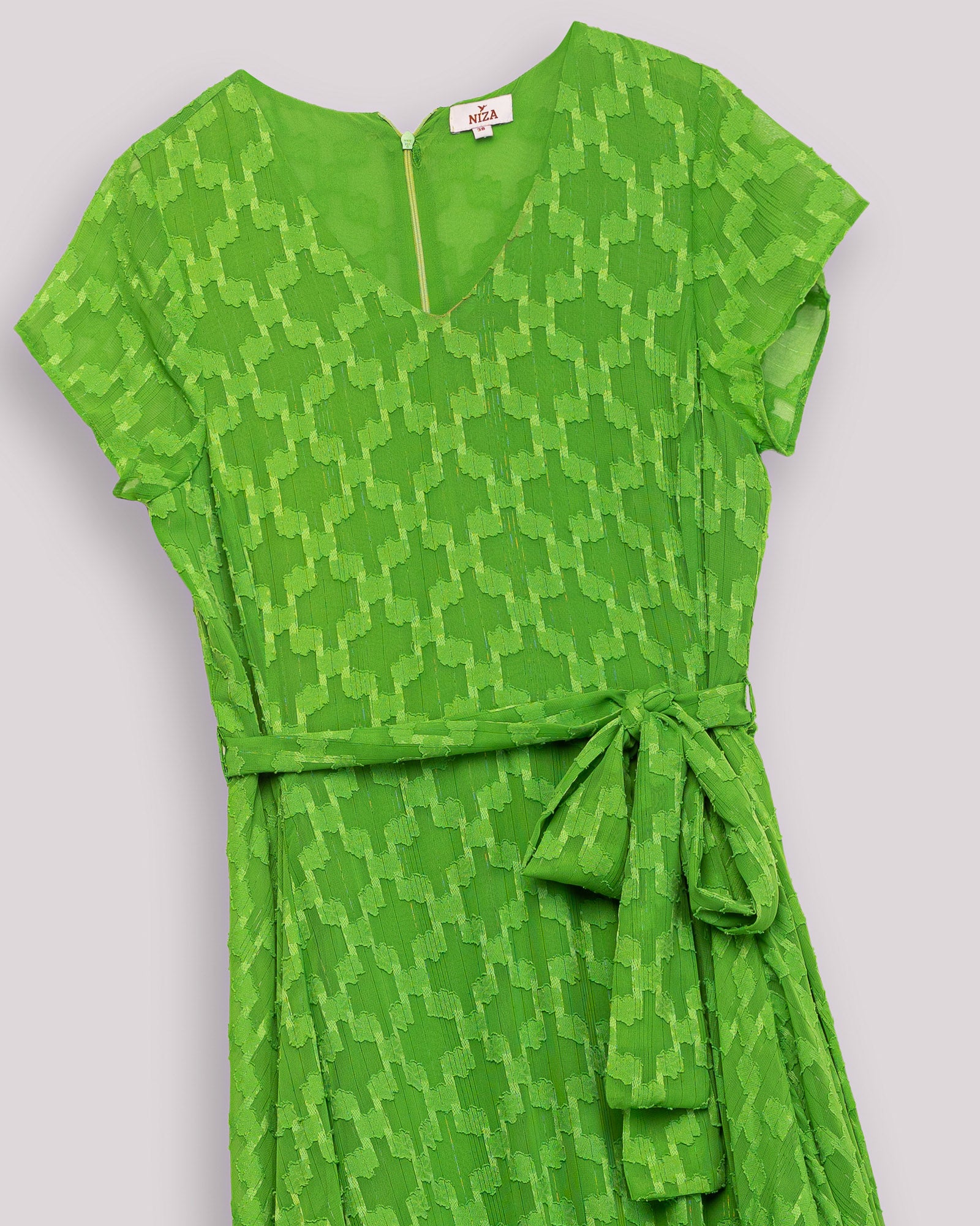 Vestido Comprido Estampado Milos Verde-6