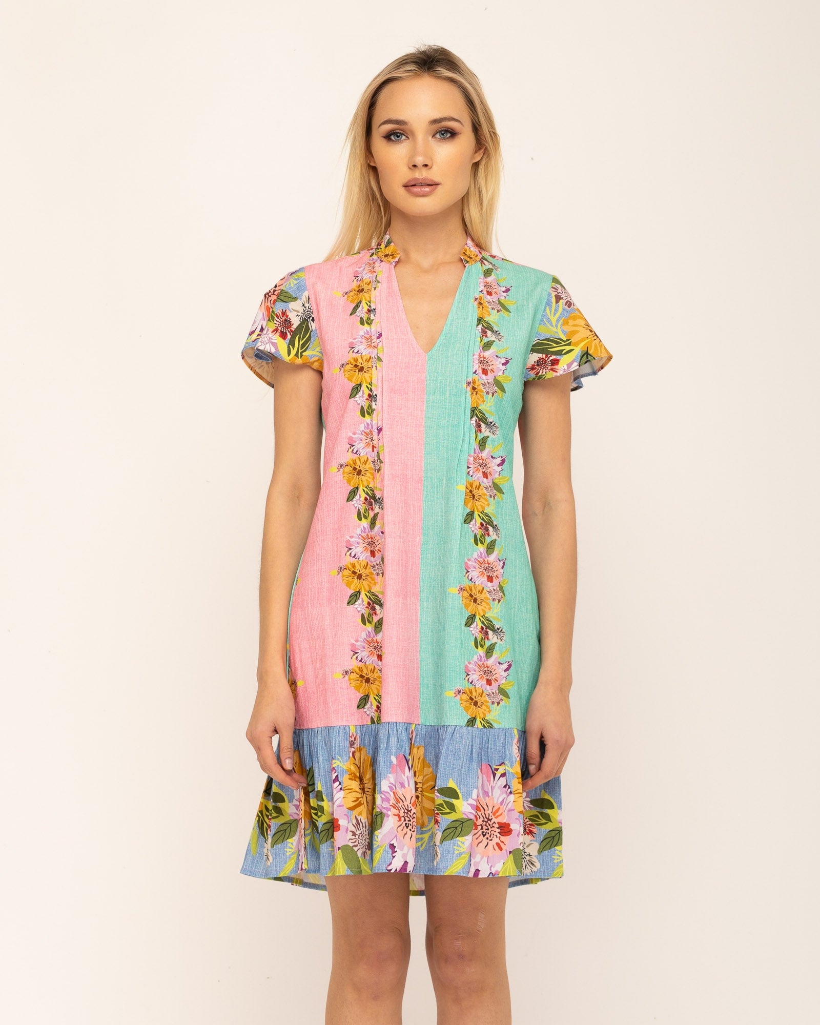 Vestido Curto Estampado Boho-chic Multicolor-2