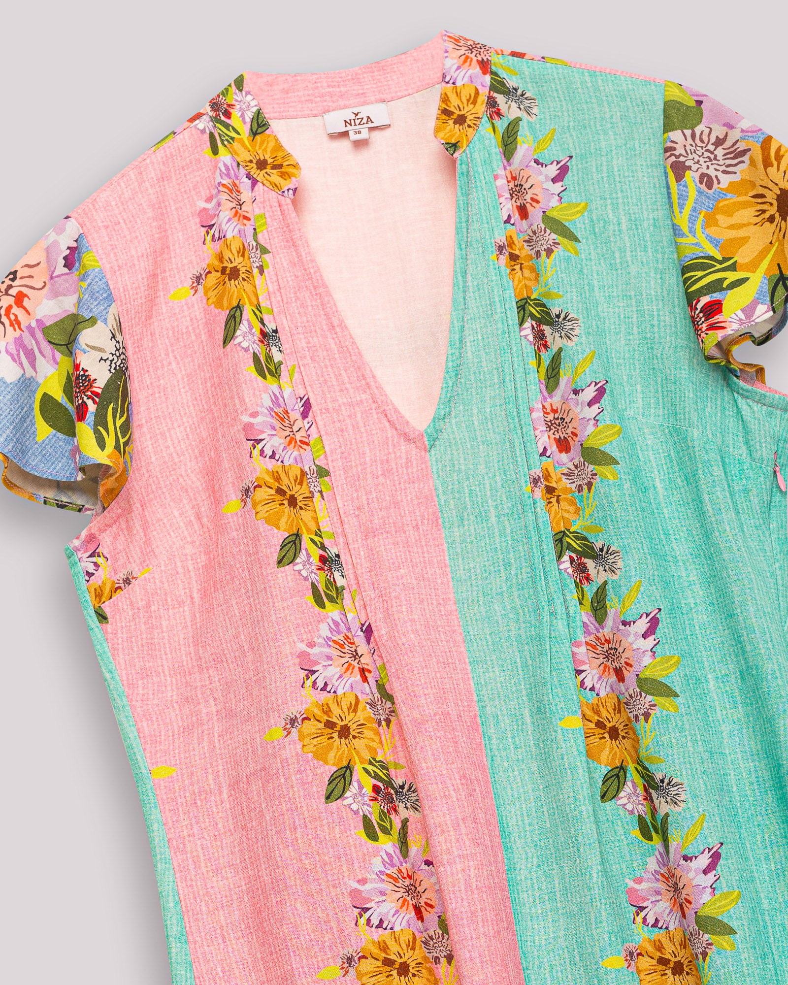 Vestido Curto Estampado Boho-chic Multicolor-5