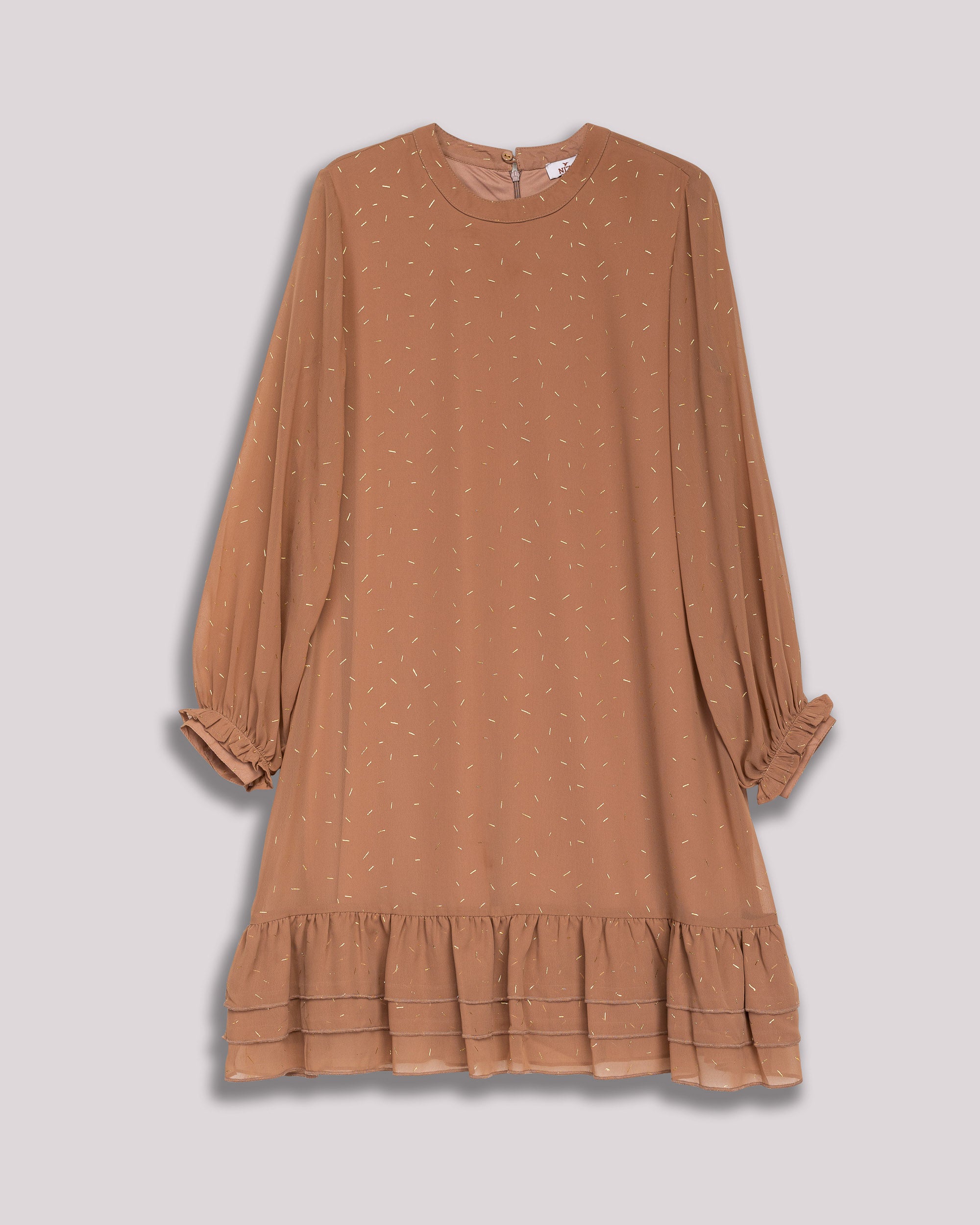 Vestido Curto Castanho Caramelo-7