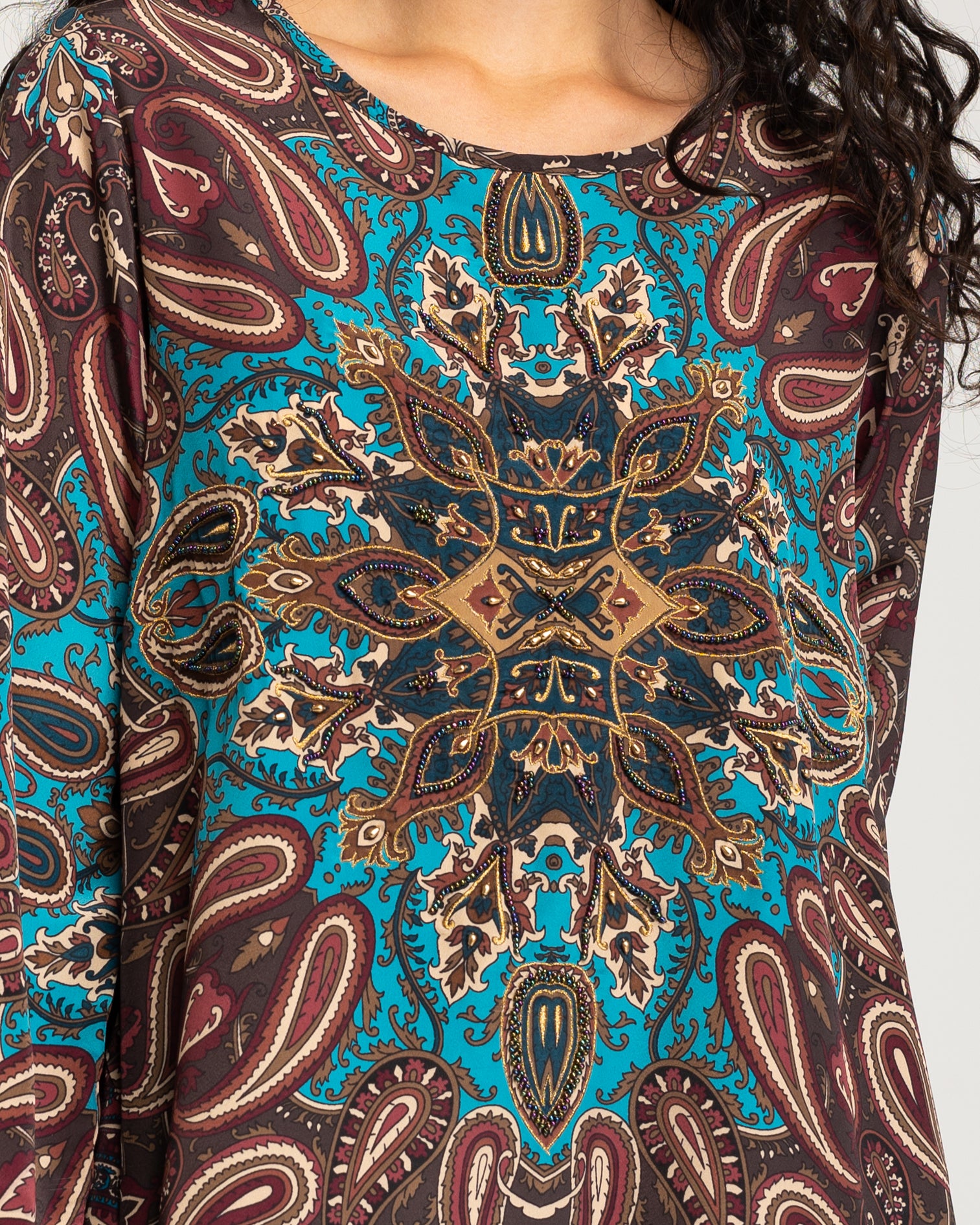 Blusa de Manga Comprida com Cenefas Multicolor-5