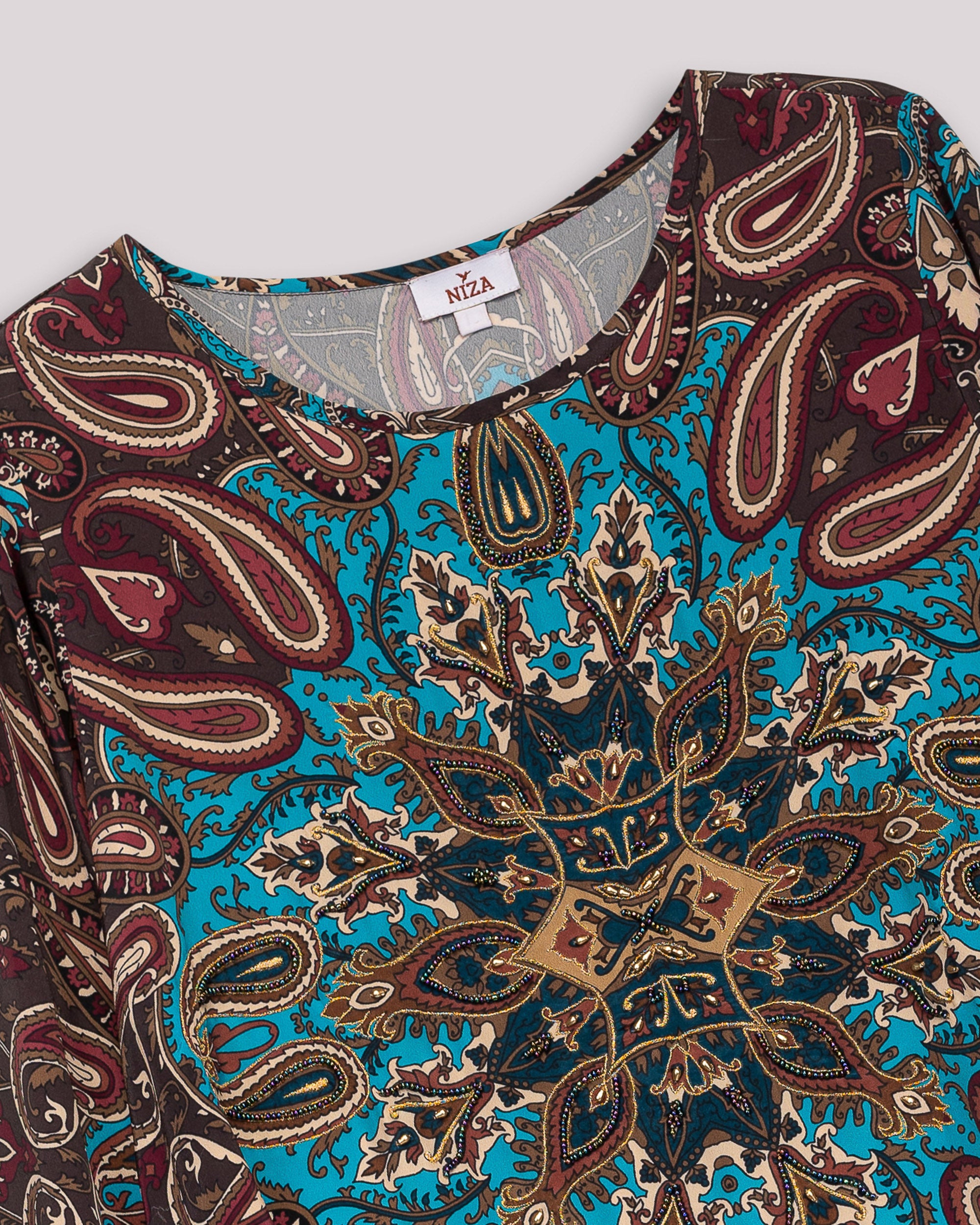 Blusa de Manga Comprida com Cenefas Multicolor-8