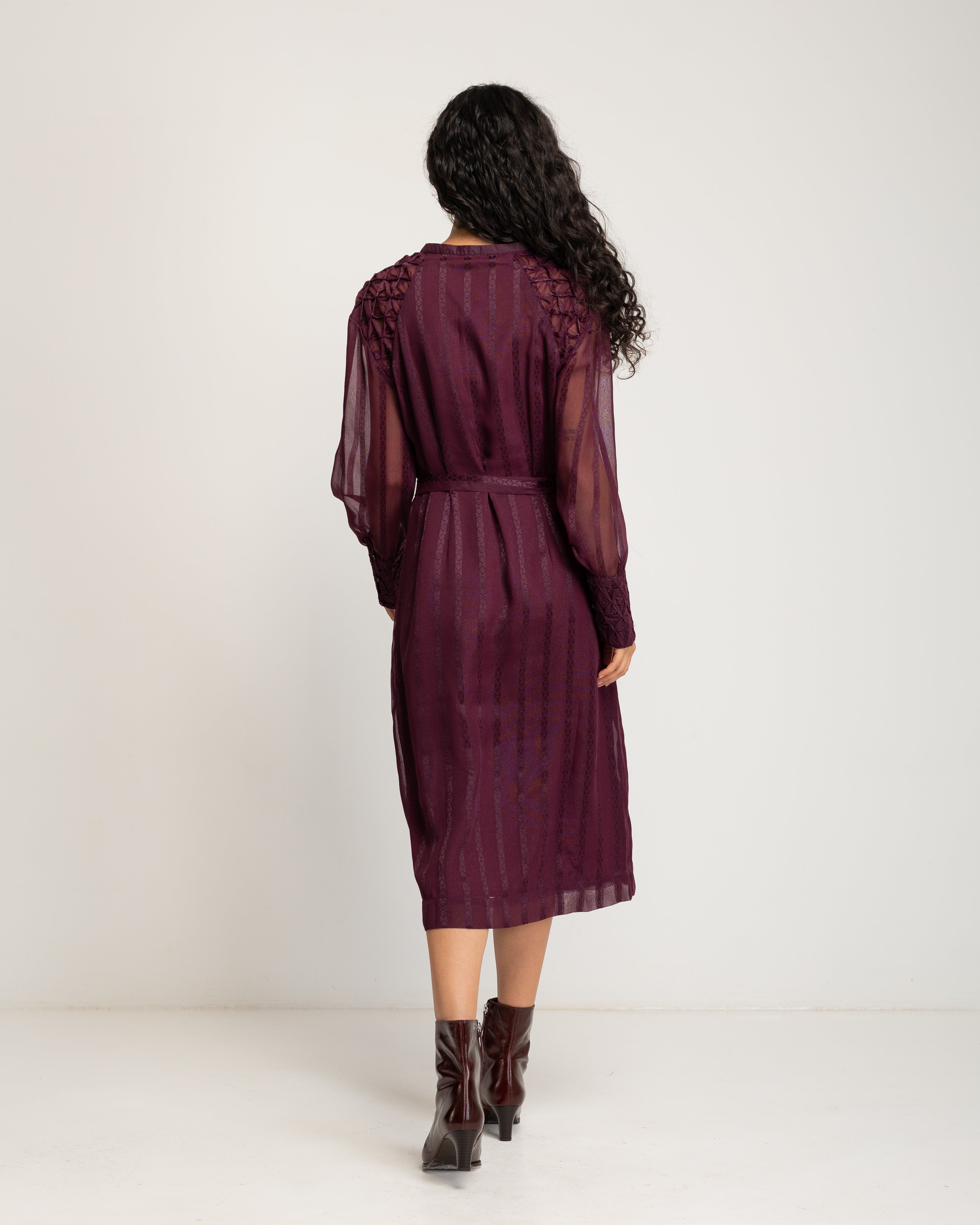 Vestido Midi Bordeaux Bordeaux-4