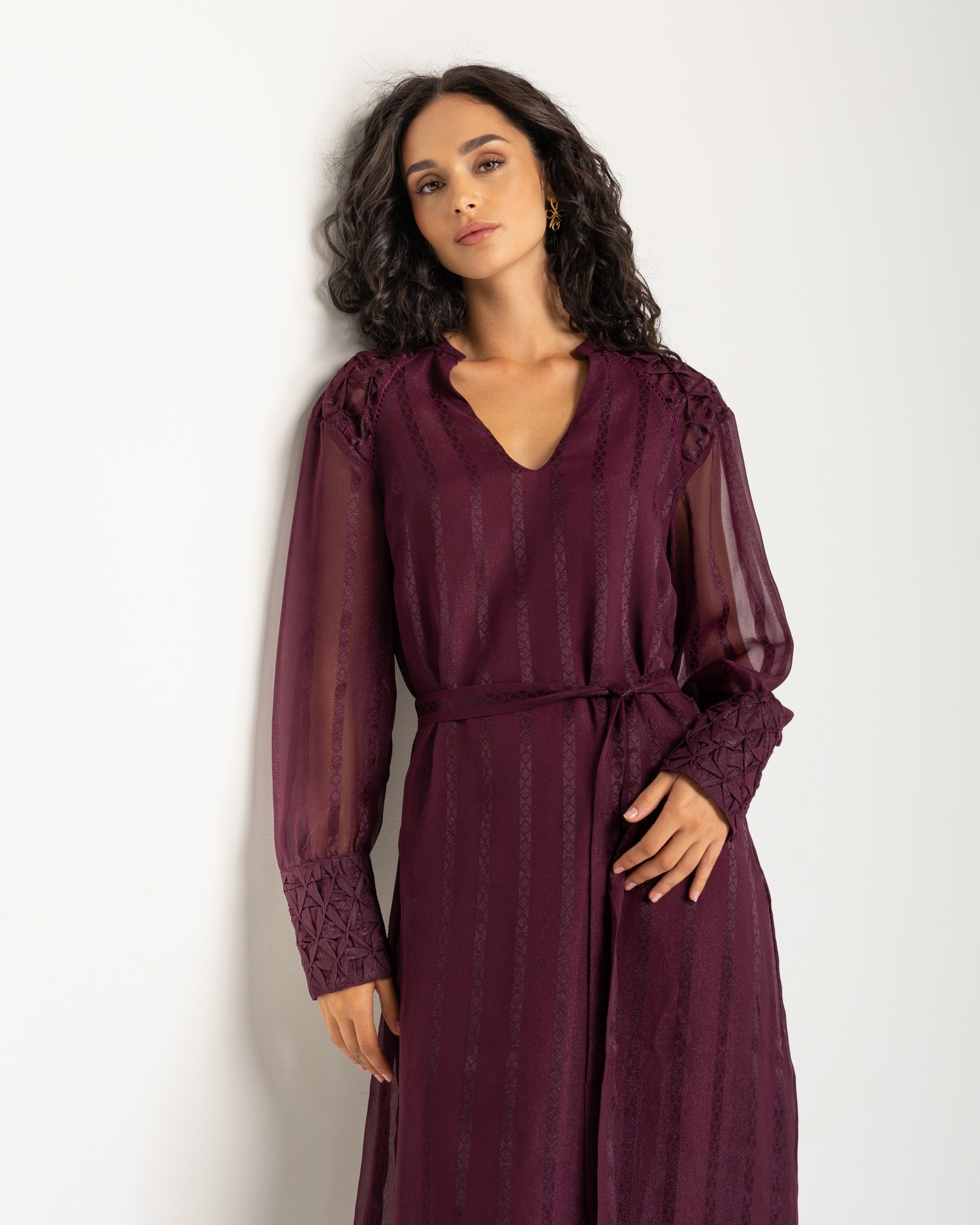Vestido Midi Bordeaux Bordeaux-6