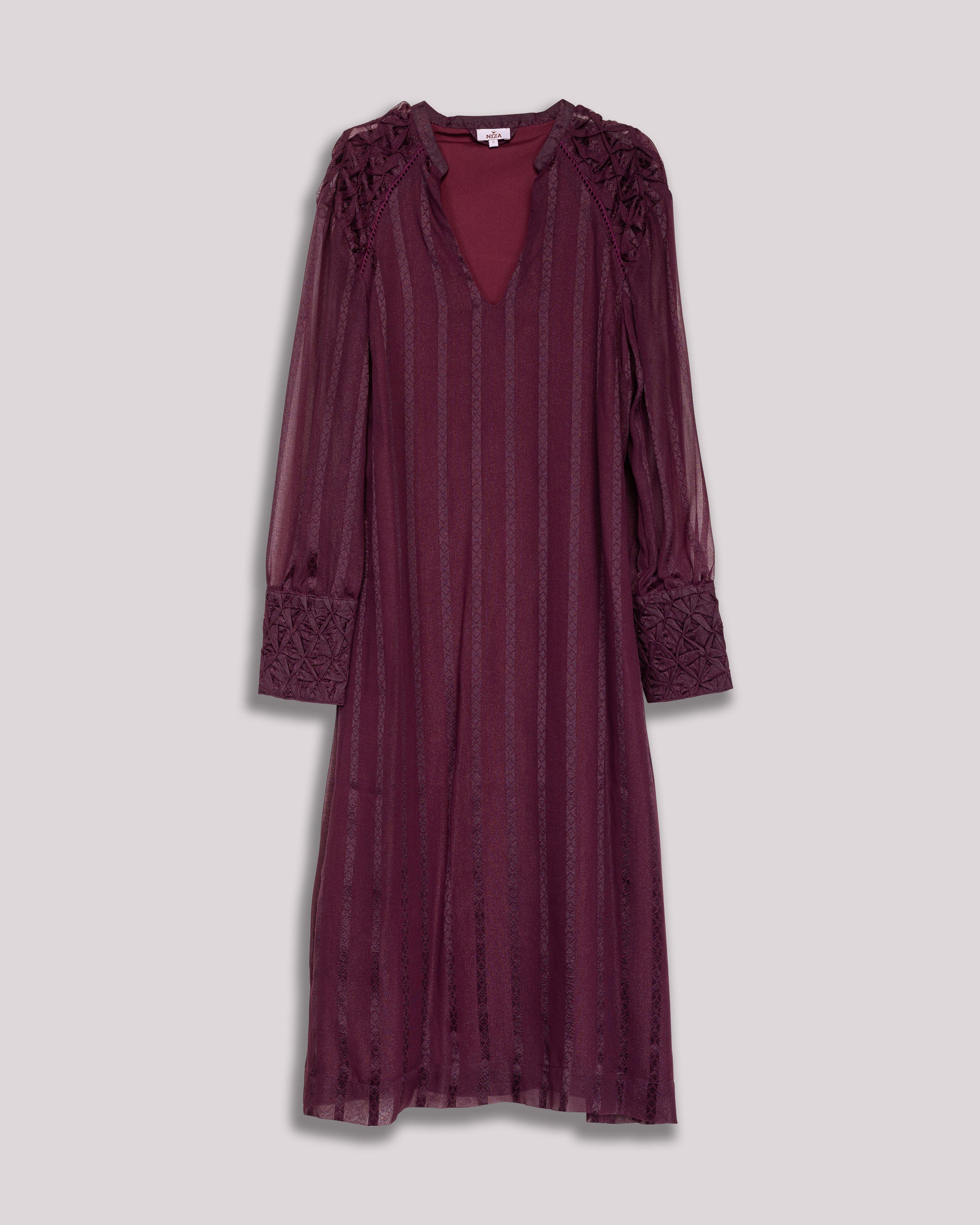 Vestido Midi Bordeaux Bordeaux-7