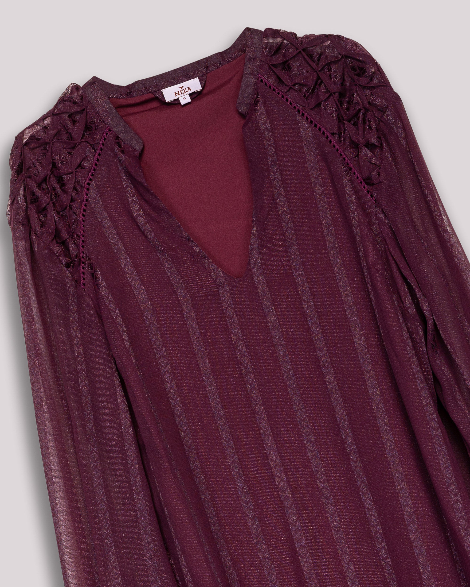 Vestido Midi Bordeaux Bordeaux-8