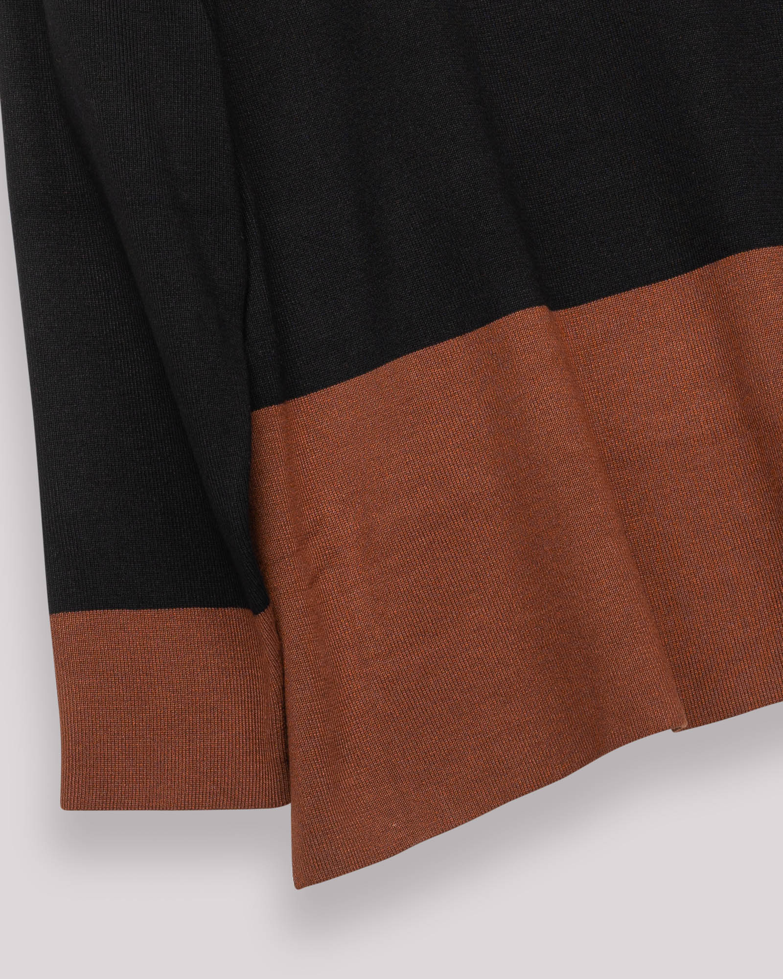 Camisola de Gola Alta e Design Folgado Castanho-escuro-8