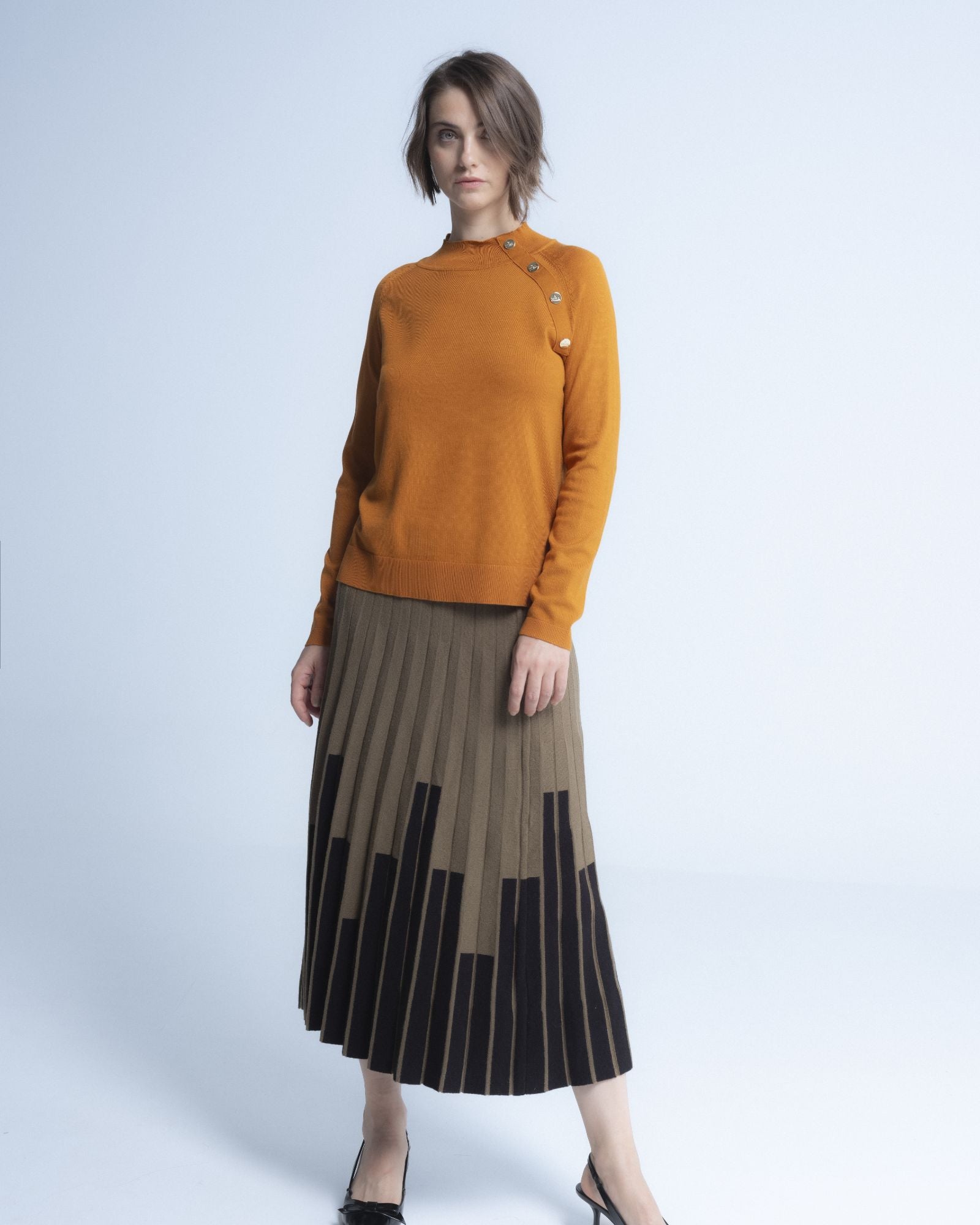 Imagem 0 de Camisola de Malha com Gola Alta