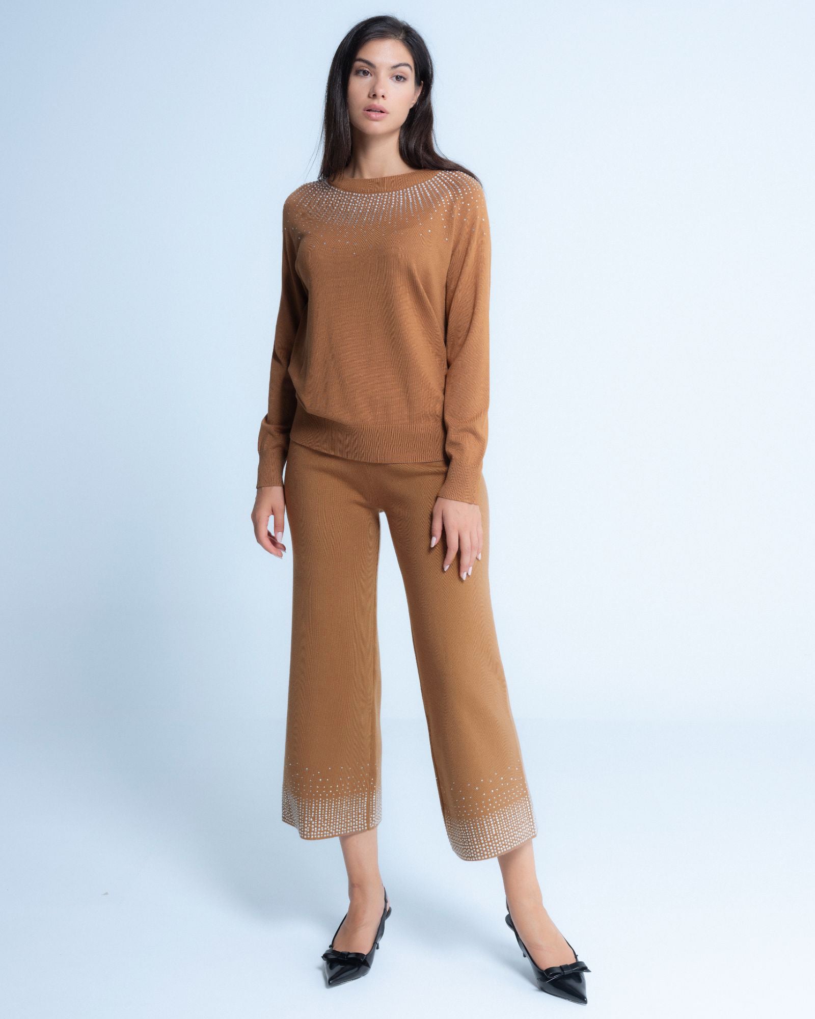 Imagem 0 de Camisola de Gola Redonda e Brilhantes