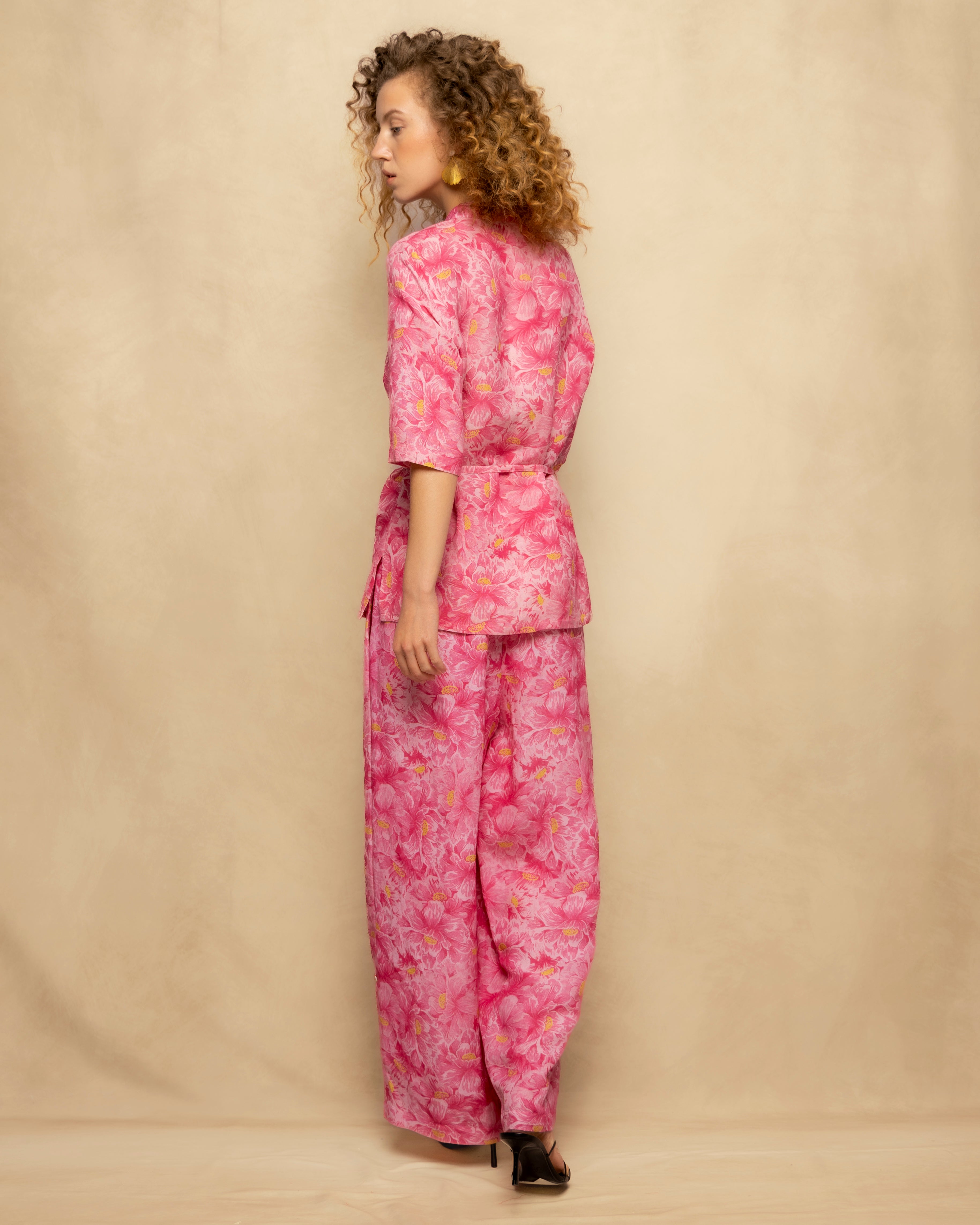 Blusa Fluida com Estampado Floral Rosa-10