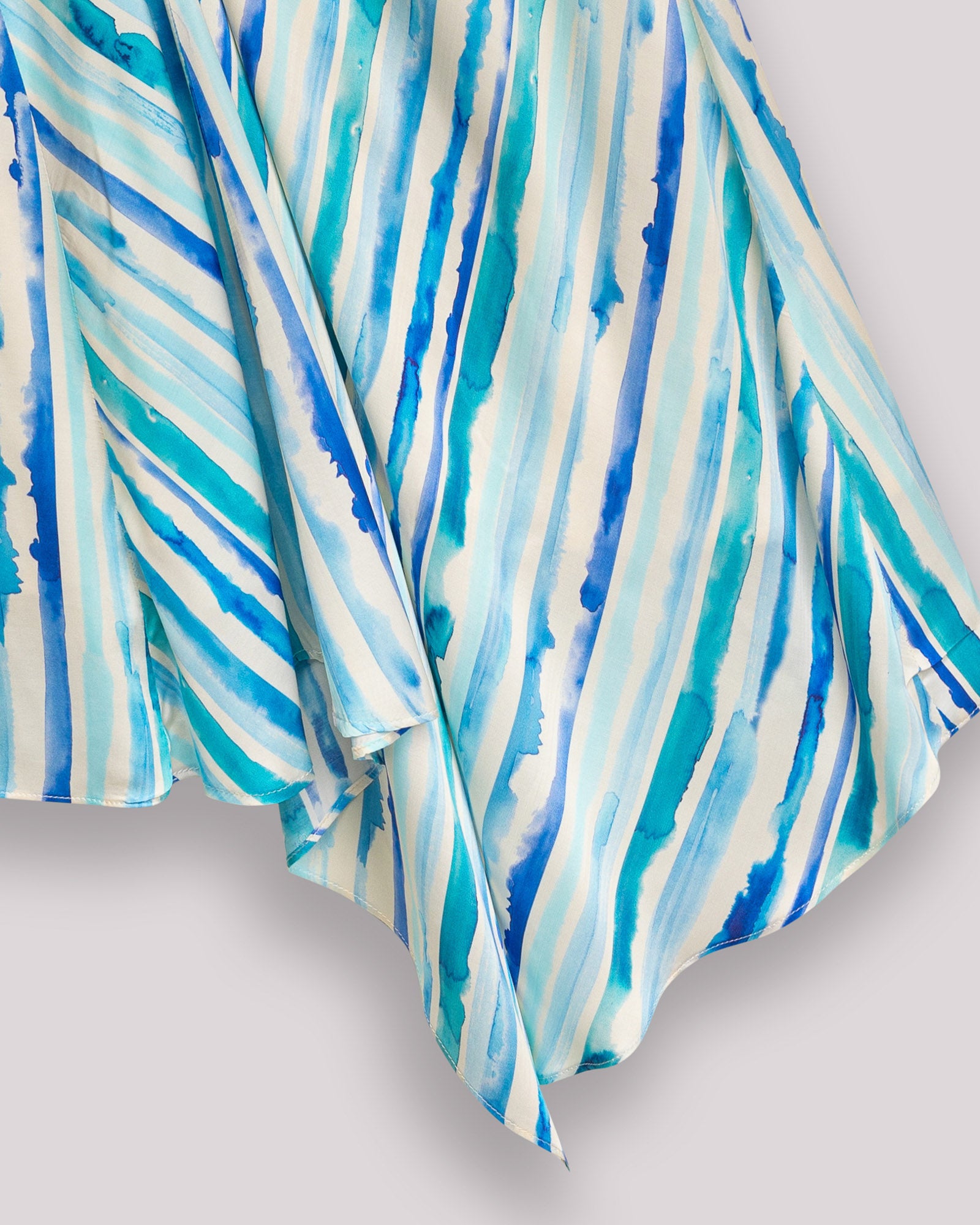 Vestido Midi Allure sem Mangas com Laços Ajustáveis Azul-10