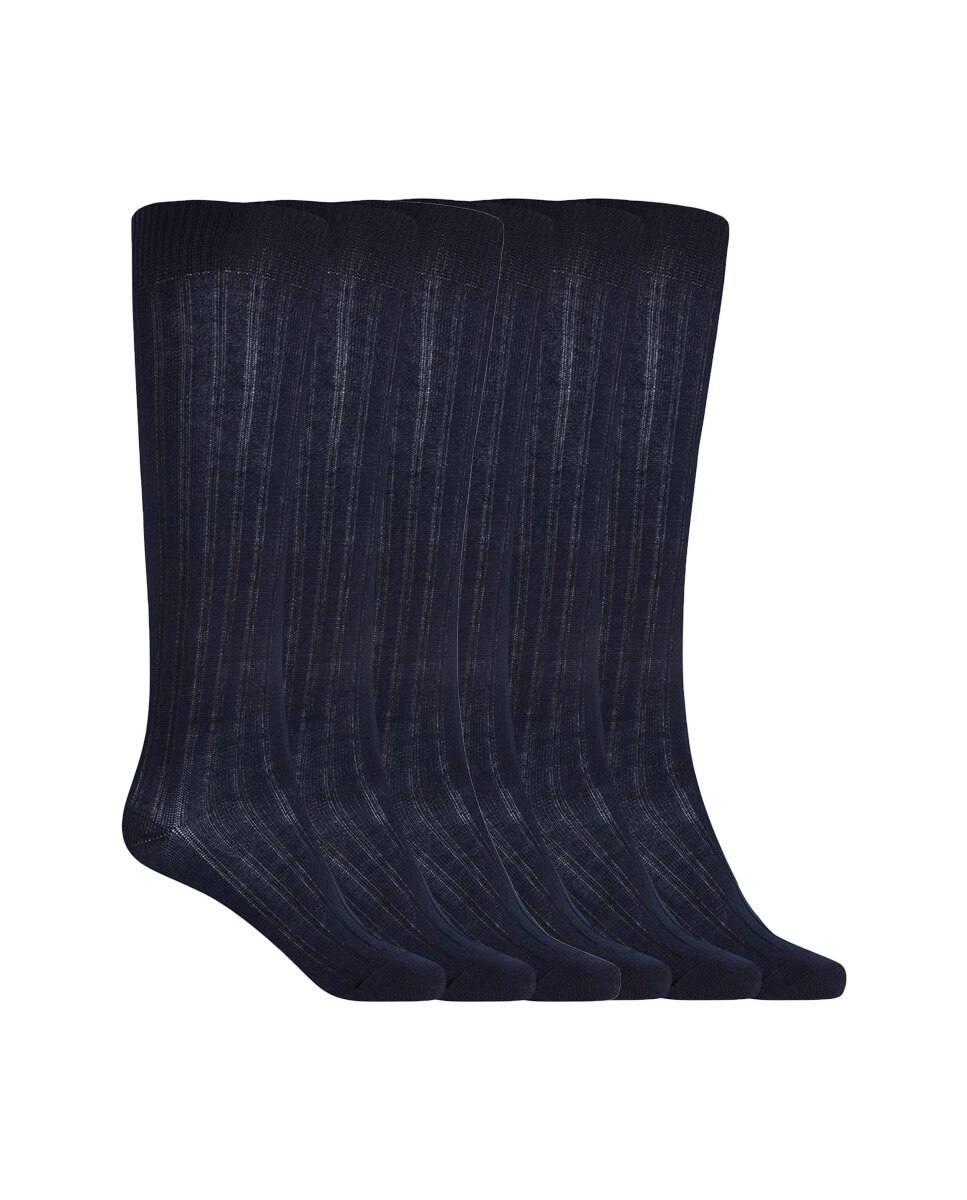 Imagem 0 de Pack com 6 Meias de Algodão com Canelado Basix