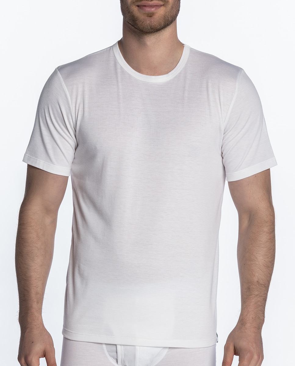 T-shirt de Manga Curta Branco-1