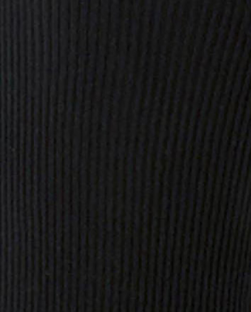 Pack de 2 Pares de Meias de Algodão Mercerizado de Canelado Preto-2