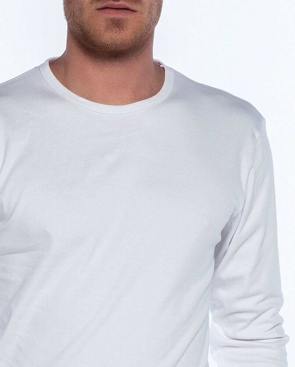 T-shirt de Manga Comprida Branco-3