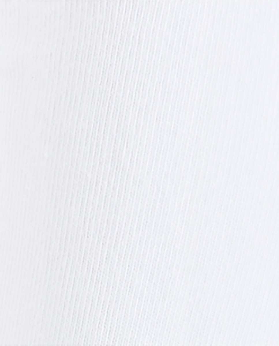 Pack de 3 Pares de Meias de Algodão Lisas com Punho Roulé Branco-2