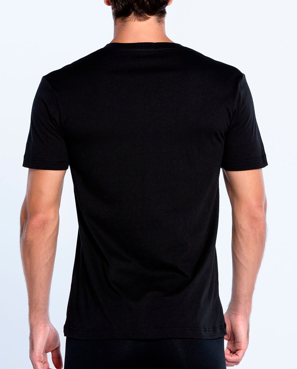 T-shirt de Manga Curta Preto-2