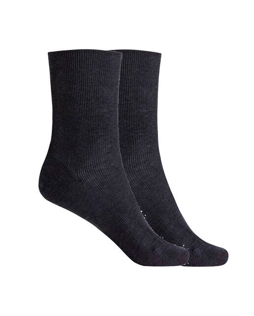 Imagem 0 de Pack de 2 Pares de Meias de Algodão Mercerizado de Canelado Antialérgico
