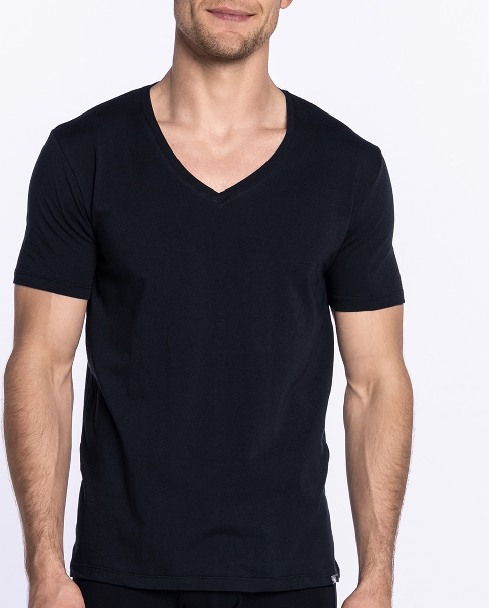 T-shirt de Manga Curta Preto-1