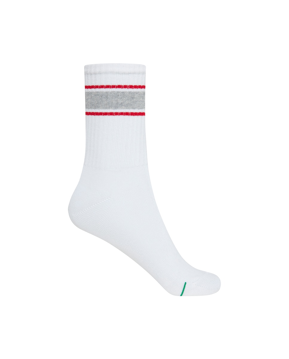 Pack de 3 Pares de Meias Desportivas de Algodão com Riscas e Punho Americano Punto Blanco Multicolor-2