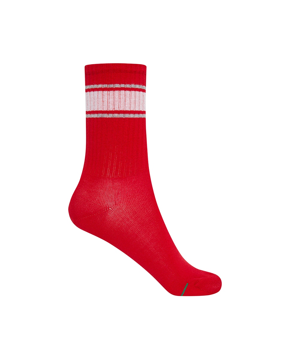 Pack de 3 Pares de Meias Desportivas de Algodão com Riscas e Punho Americano Punto Blanco Multicolor-4