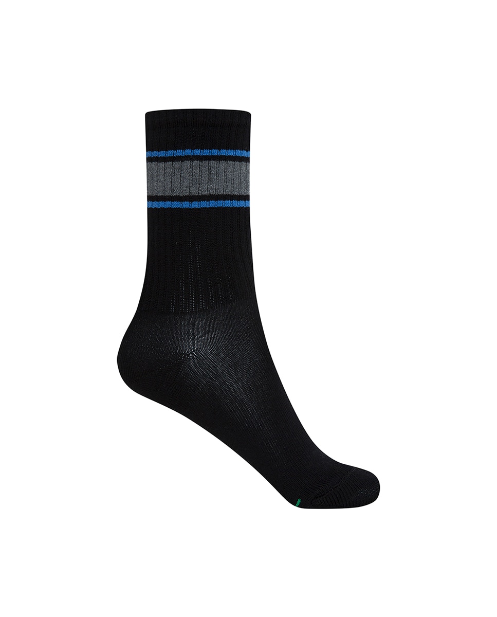 Pack de 3 Pares de Meias Desportivas de Algodão com Riscas e Punho Americano Punto Blanco Multicolor-2