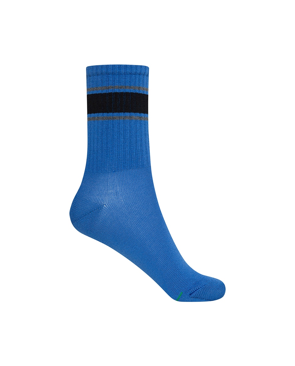 Pack de 3 Pares de Meias Desportivas de Algodão com Riscas e Punho Americano Punto Blanco Multicolor-4