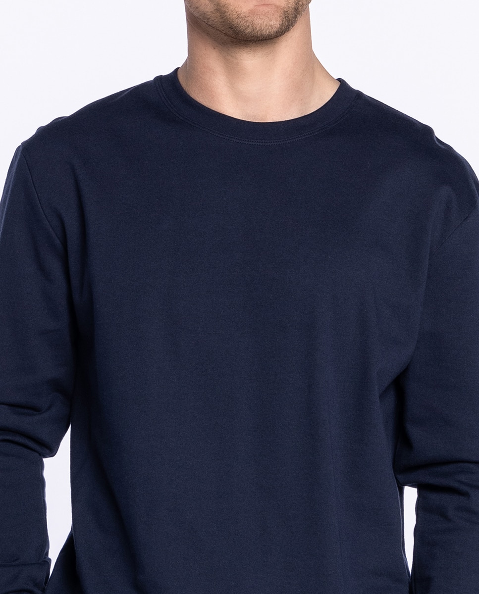 T-shirt de Pijama de Malha Azul-marinho-3