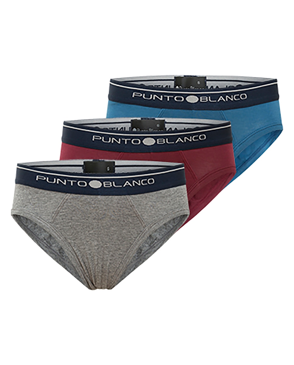 Pack de 3 Slips Infantil com Logo na Cintura Multicolor-1