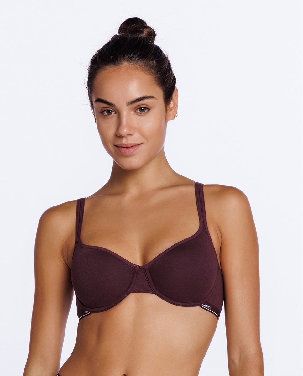 Soutien de Algodão Elástico com Goma Logotipo Grená-1