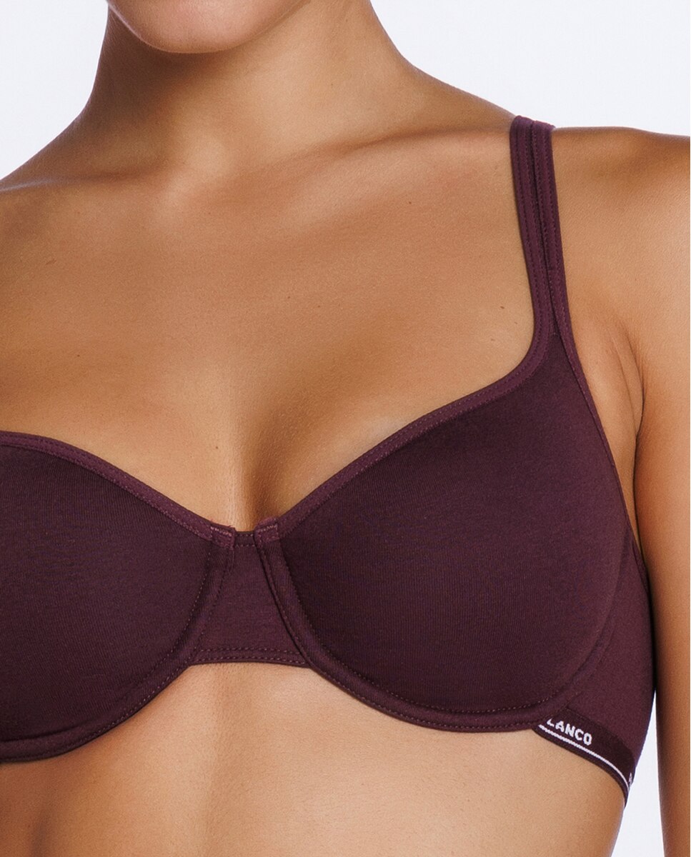 Soutien de Algodão Elástico com Goma Logotipo Grená-3