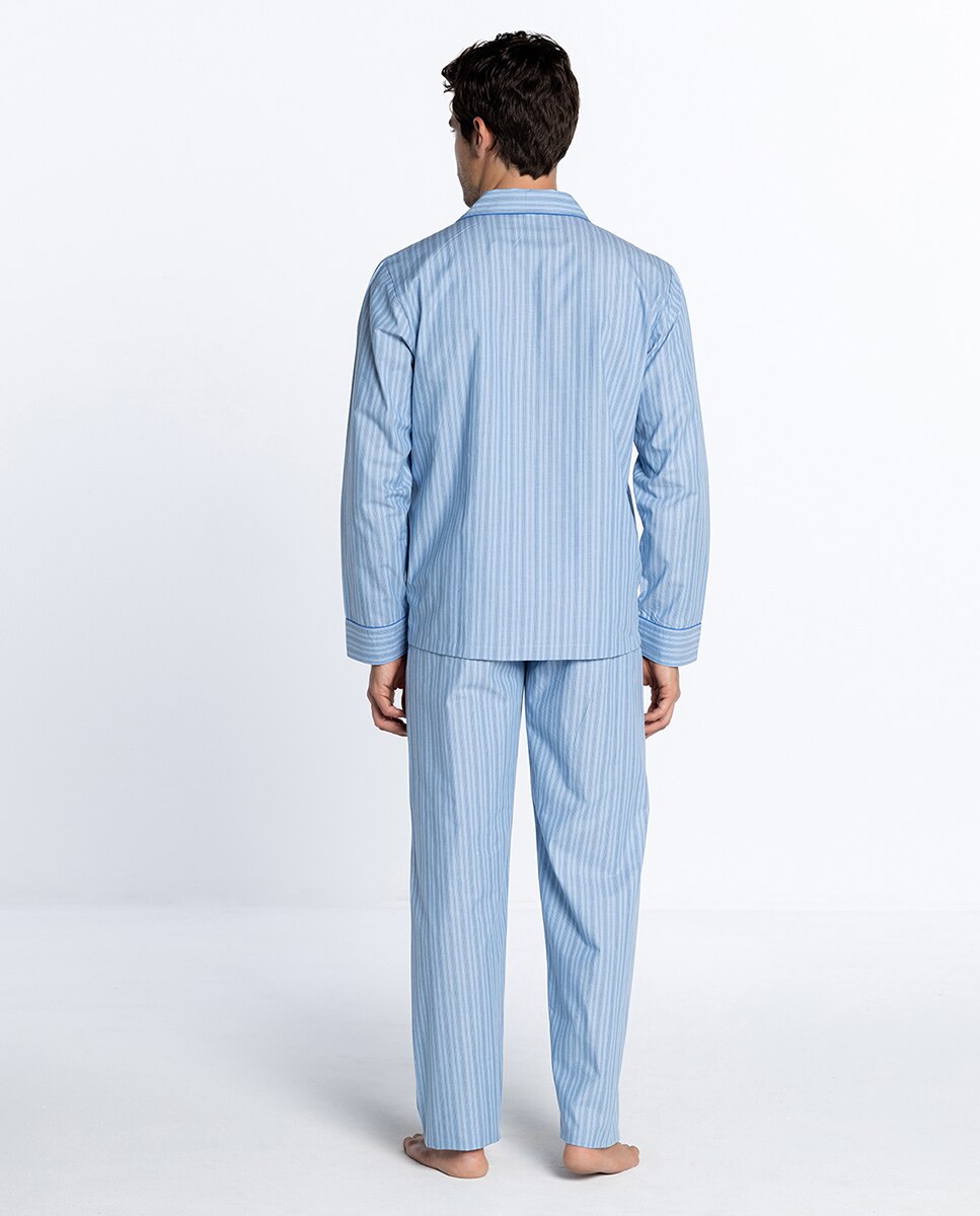 Pijama Completo de Tecido Azul-celeste-2