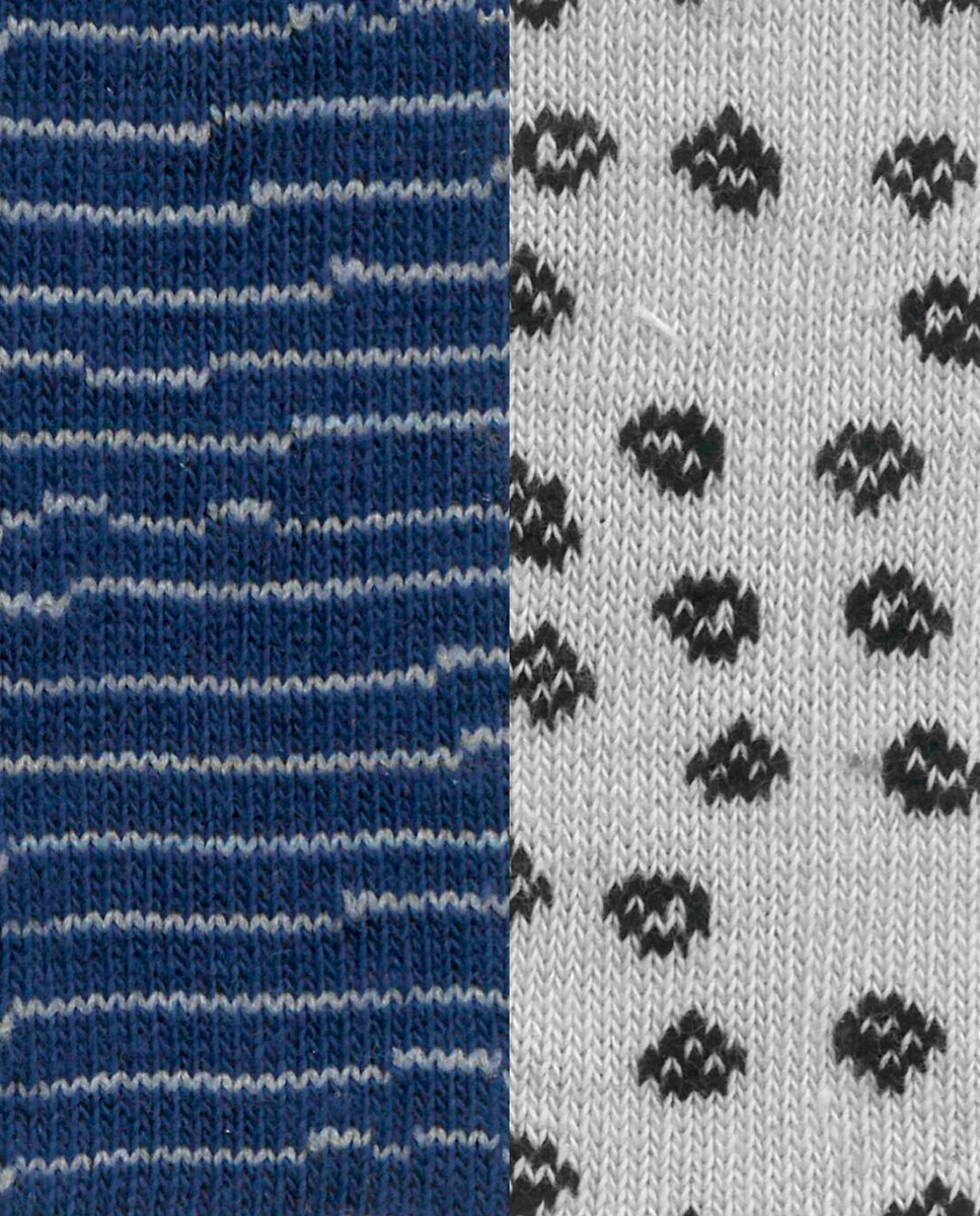 Pack de 2 Pares de Pinkies de Algodão - Fantasia Azul-4