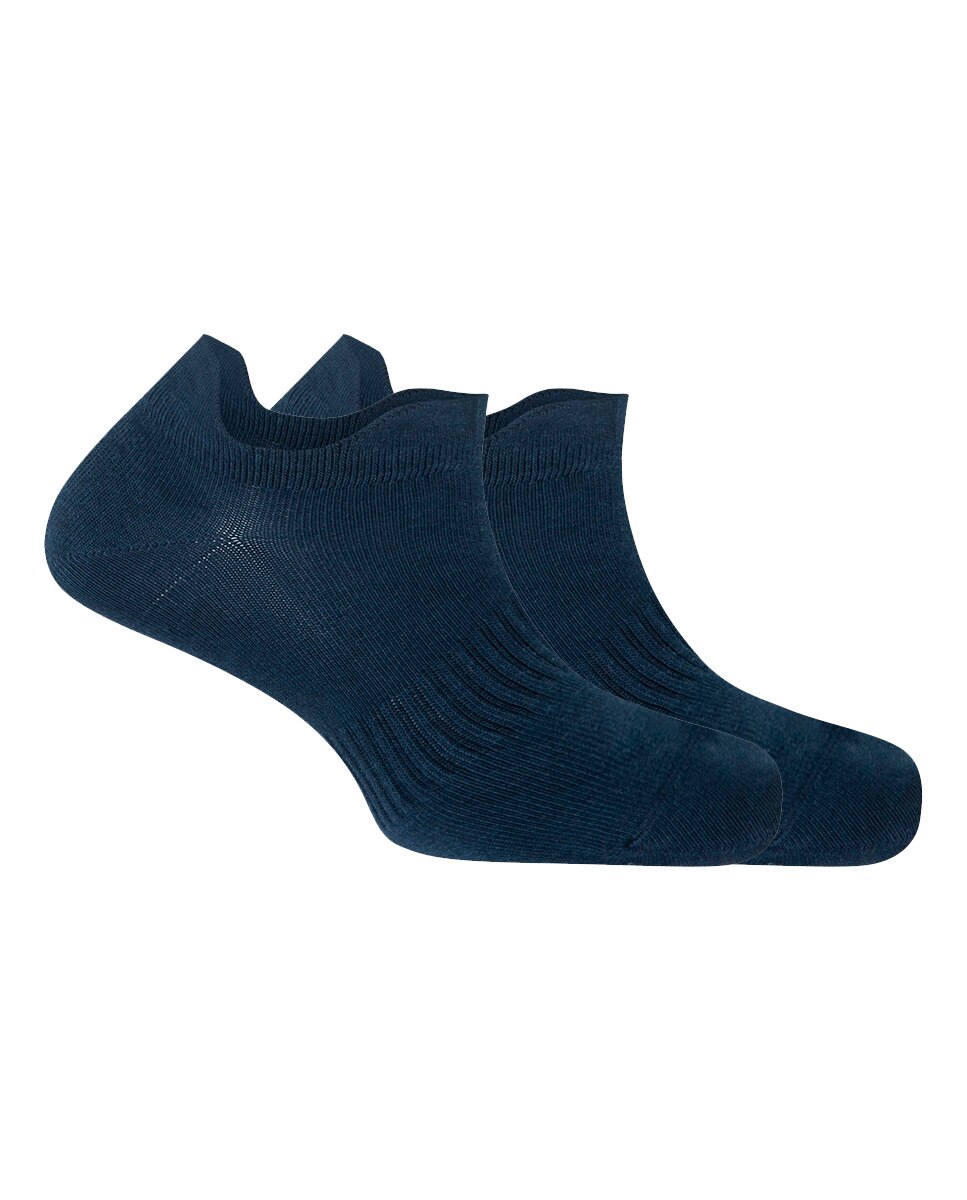 Pack de 2 Pares de Meias de Bambu com Dupla Língua Azul-marinho-1